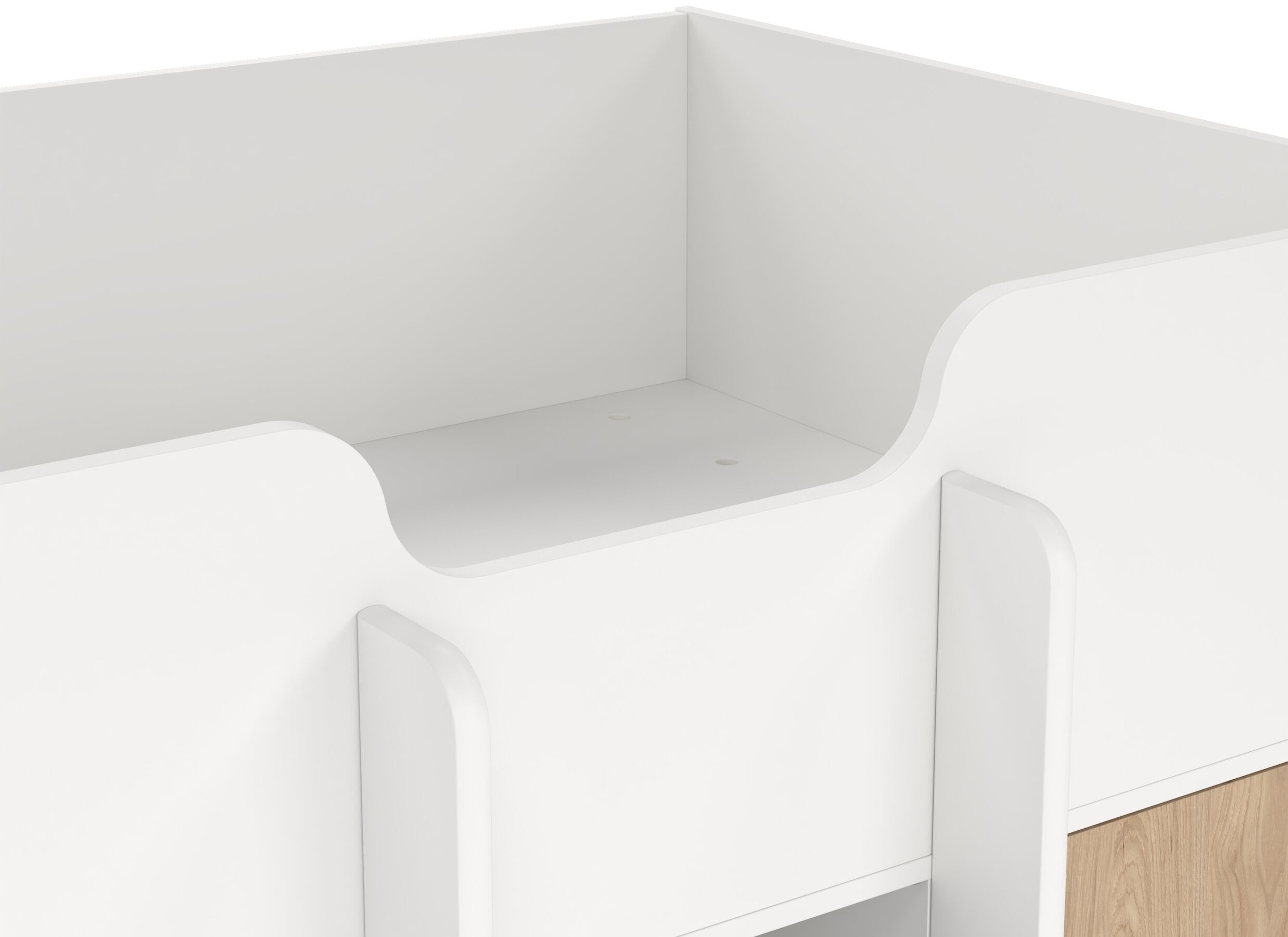 Detail - Lit mi-hauteur Lyon 90x200cm - décor - blanc & jackson hickory