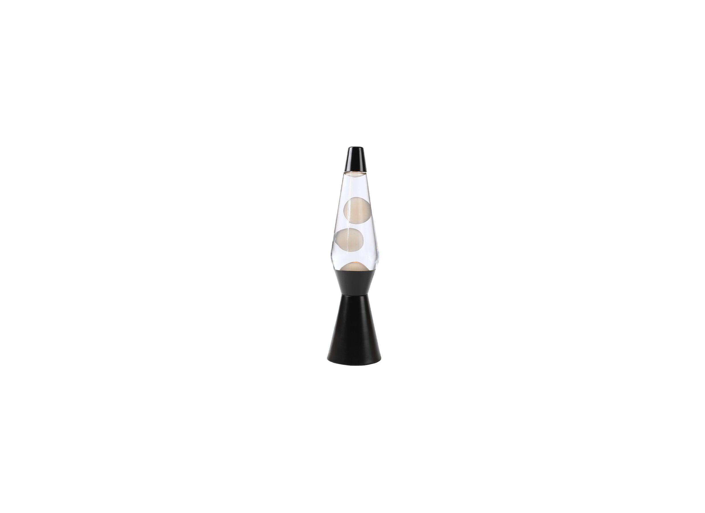 Lavalamp White Wax Color Changing - glas & metaal - zwart/wit - Lavalamp White Wax Color Changing - glas & metaal - zwart/wit