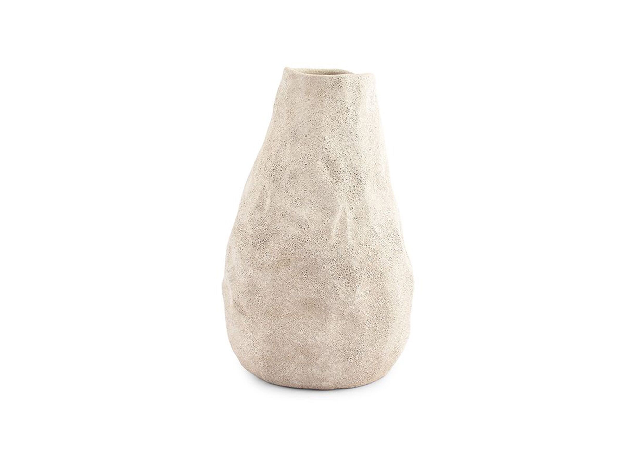 Plus Important - Vase Cave 14,5x22cm - grès - beige