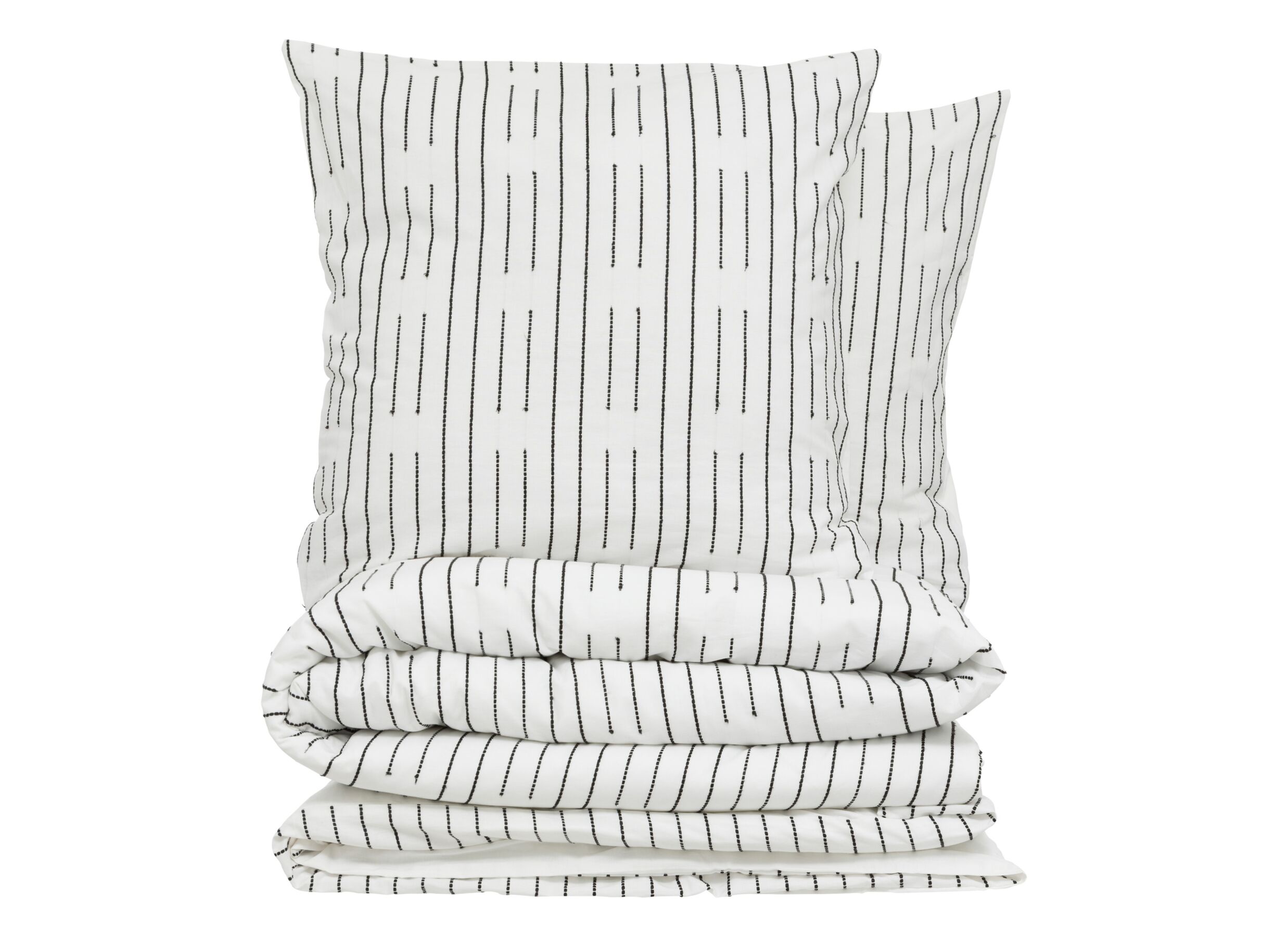 Hoofdfoto - Dekbedovertrek Kain 240x220cm - katoen - wit & zwart