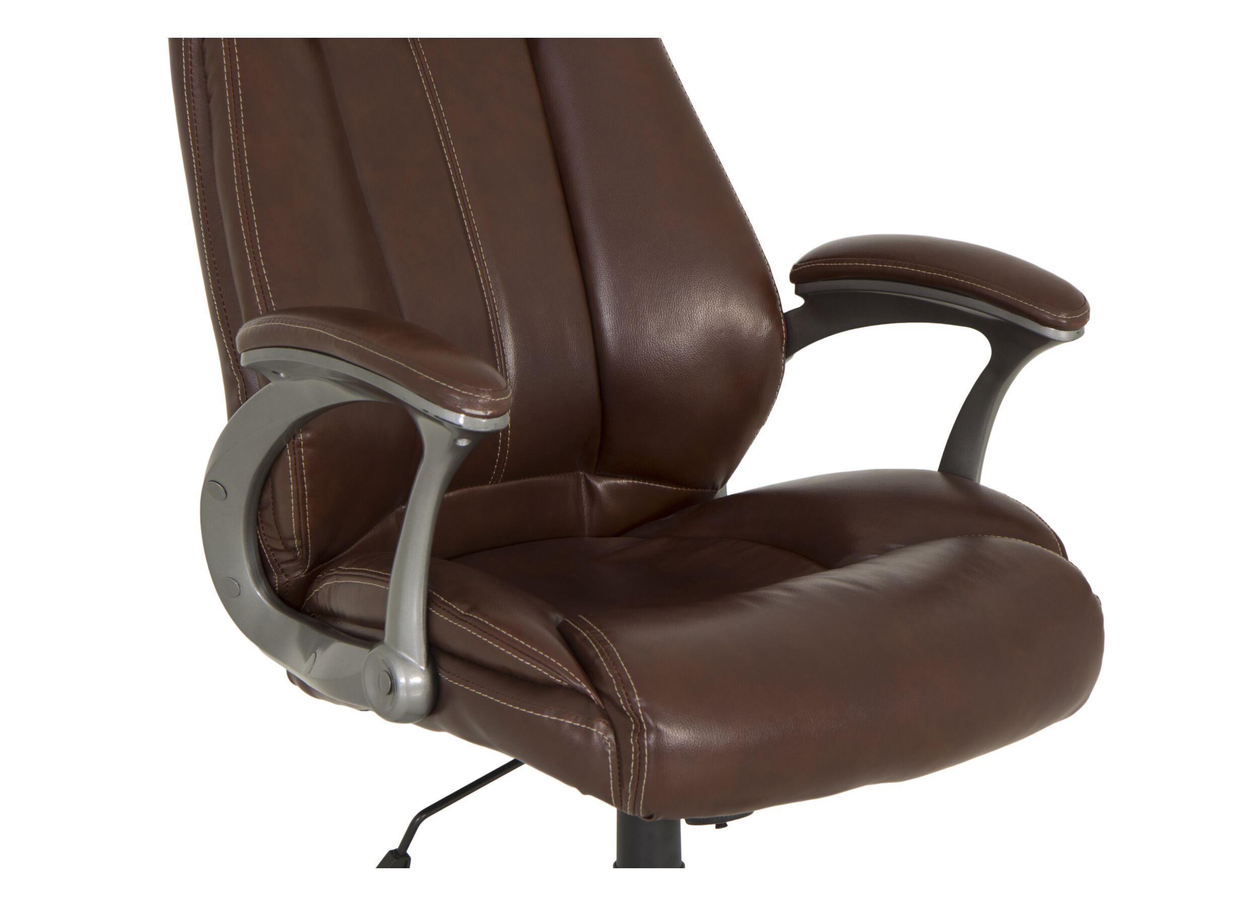 Chaise de bureau Captain 66x66x124cm - similicuir - marron
