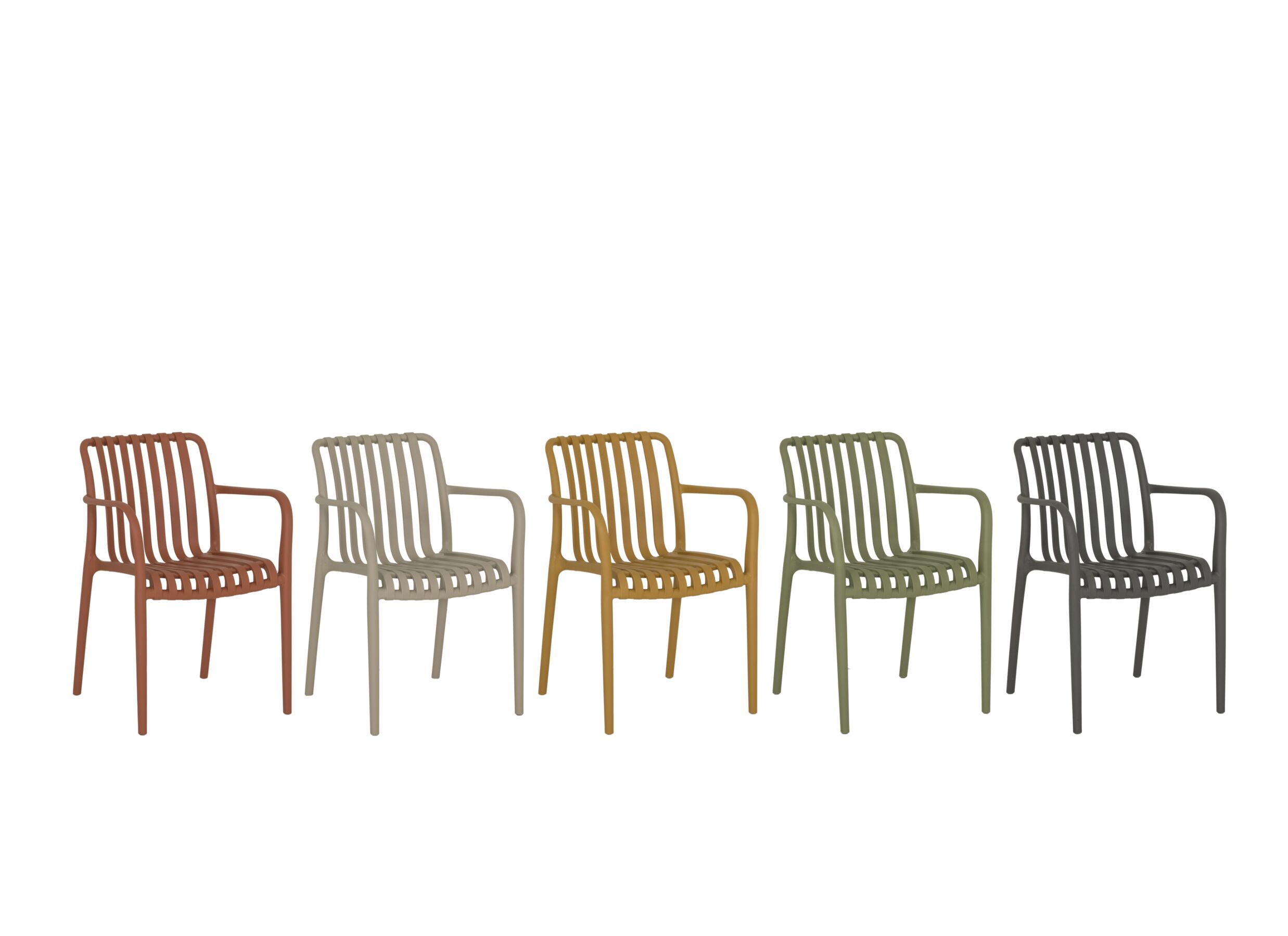 Photo ensemble - Chaise de jardin Cute 46x58x81cm - synthétique - terra
