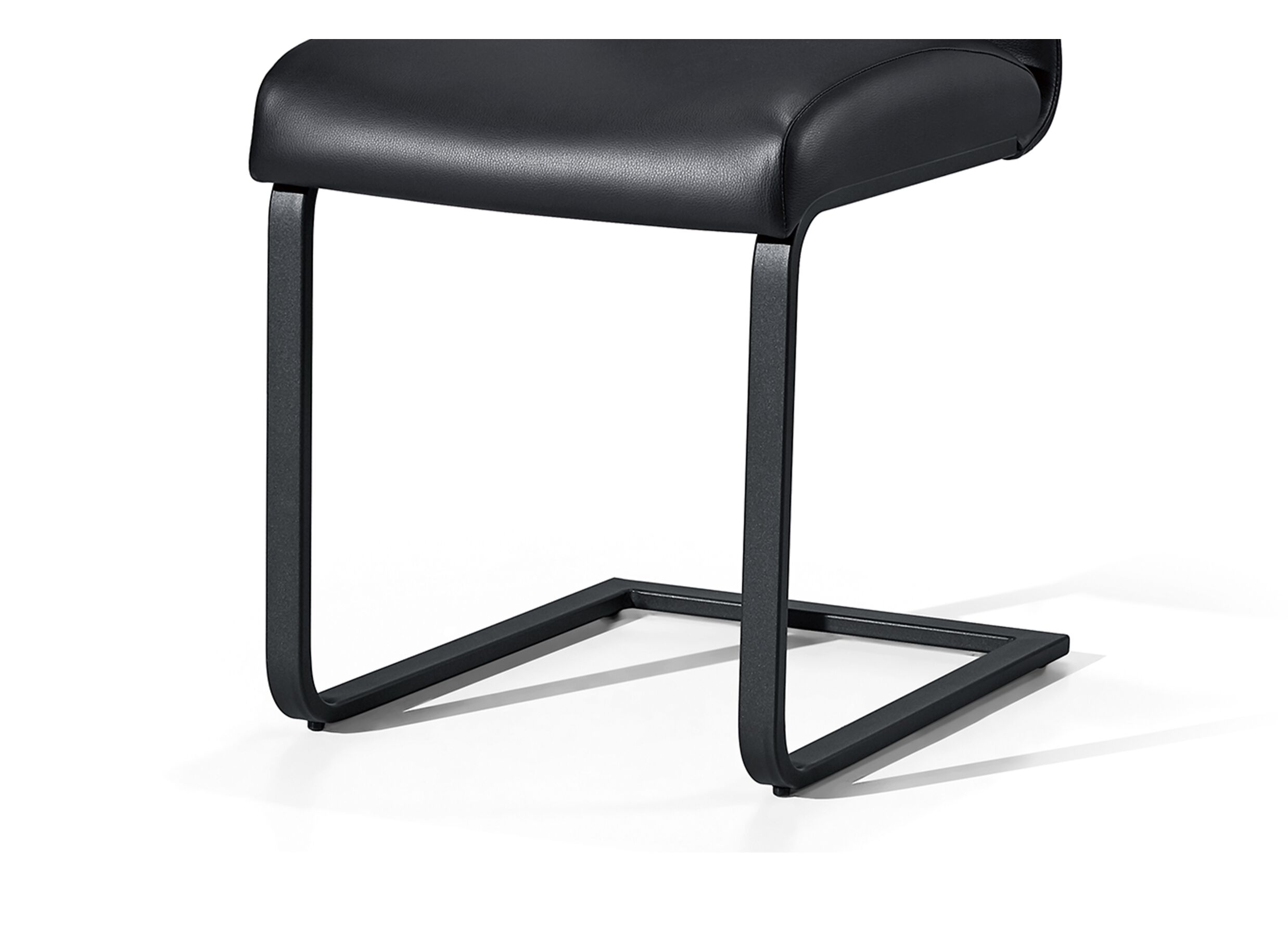 Stoel Mamba 43x52x93cm - lederlook - zwart