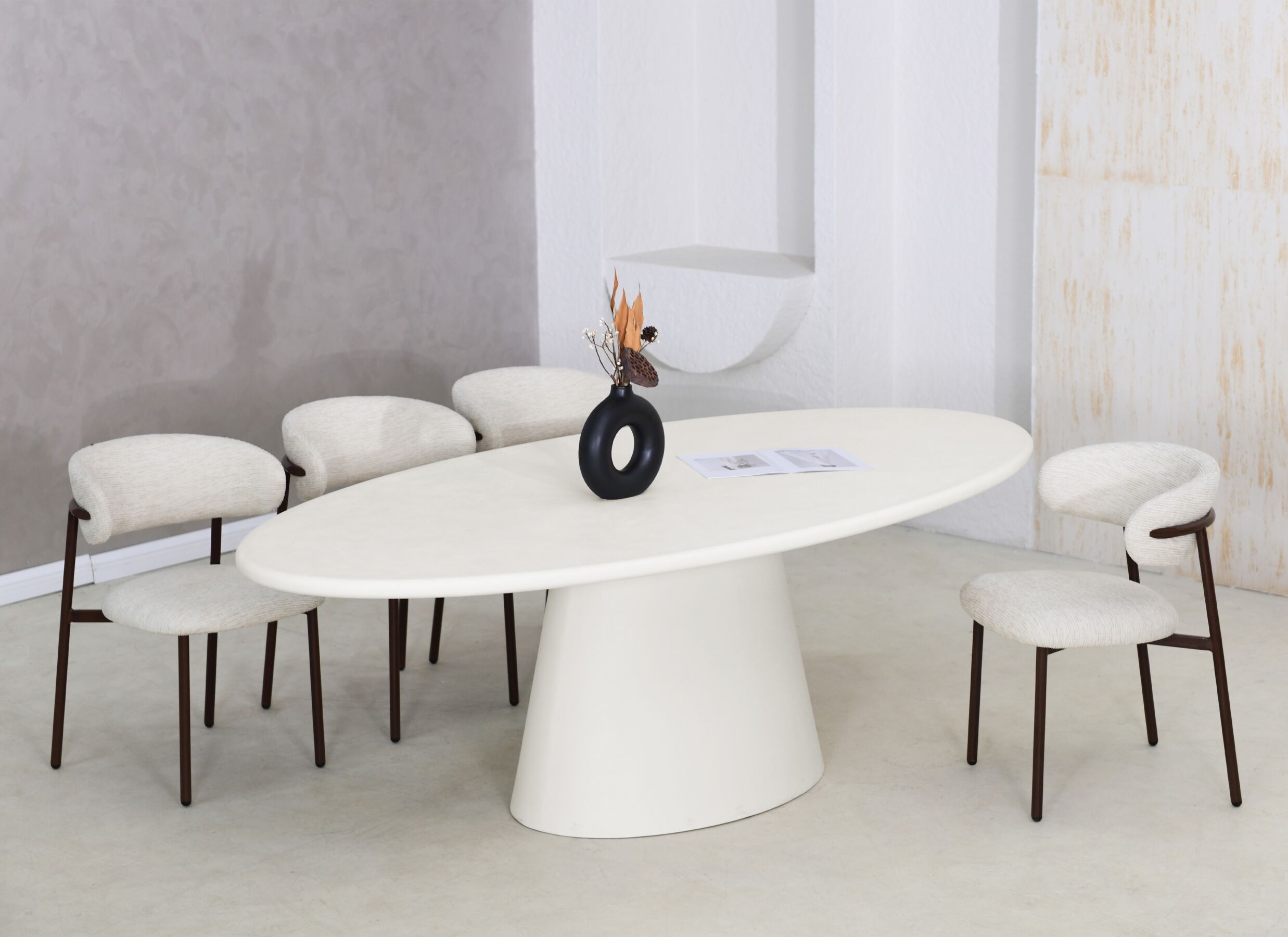 Foto ambiance - Table TF2402 240x120cm - cementex - blanc