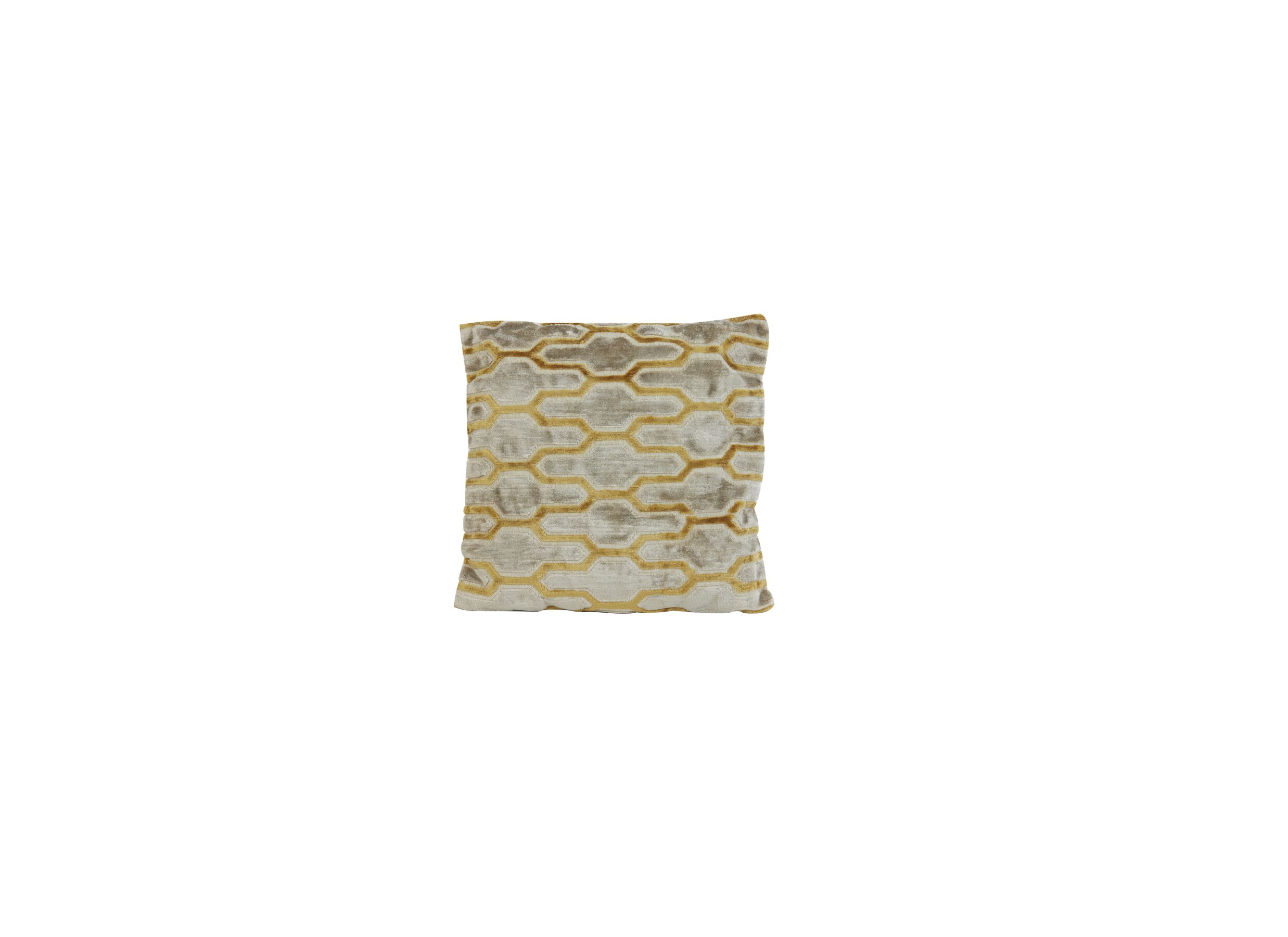 Coussin Jembana 45x45cm sable jaune ocre - Coussin Jembana 45x45cm - viscose & polyester - sable jaune ocre