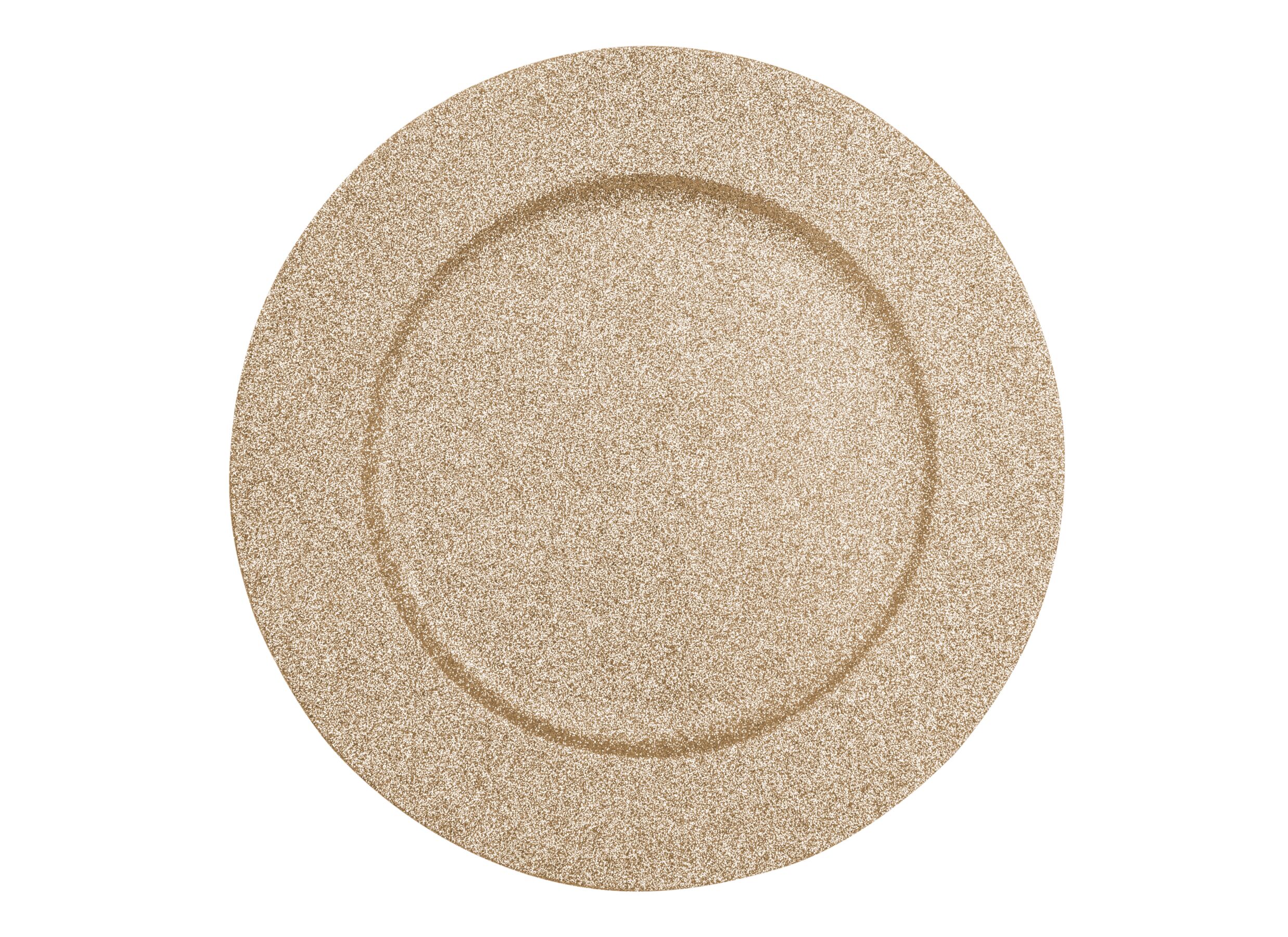 Plus Important - Assiette de presentation Ø33cm - plastique - doré