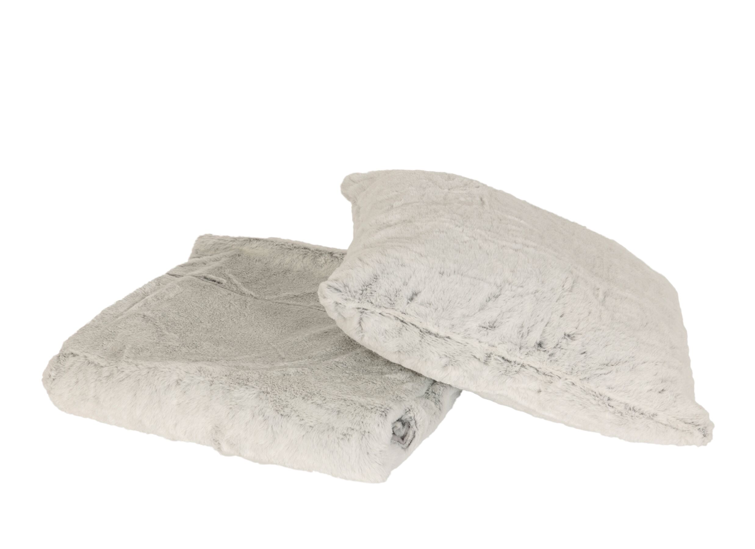 Overzichtsfoto - Plaid + kussen set Winter Spirit 125x150cm/45x45cm - polyester - staalgrijs