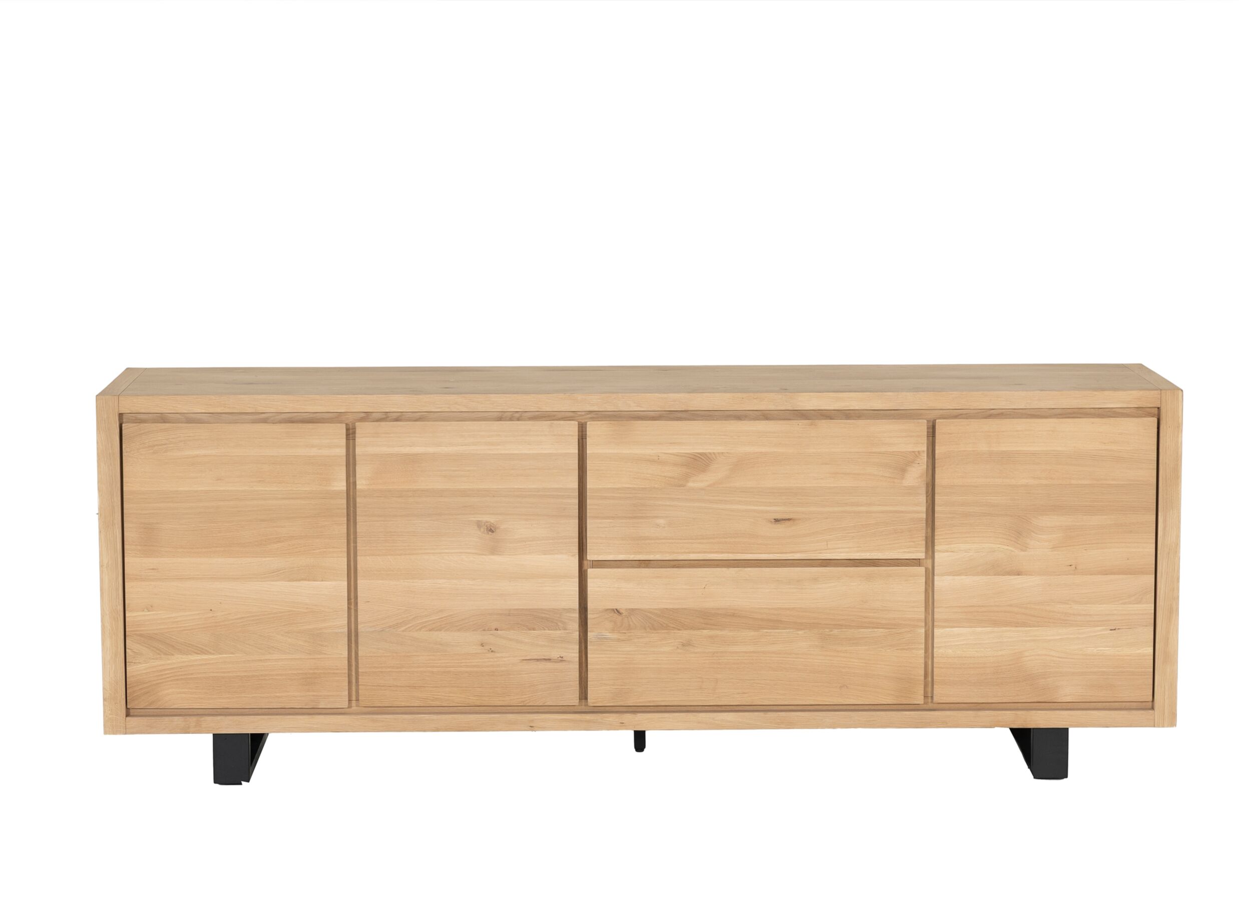 Aperçu - Buffet Ambassador 220cm - chêne massif & décor - naturel