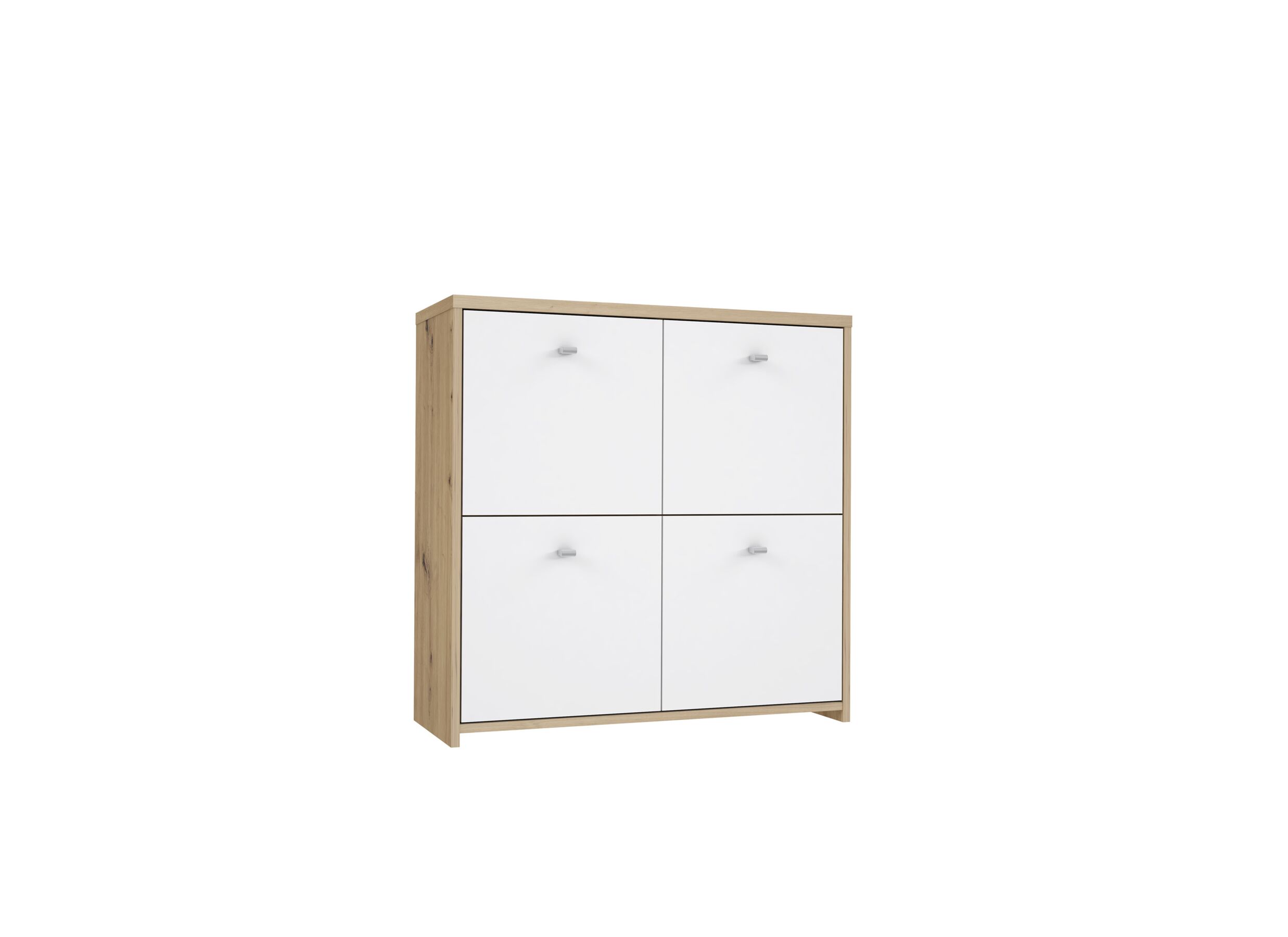 Armoire 77x30x78cm - Armoire Best Chest 77x30x78cm - panneau décor - chêne artisanal/blanc