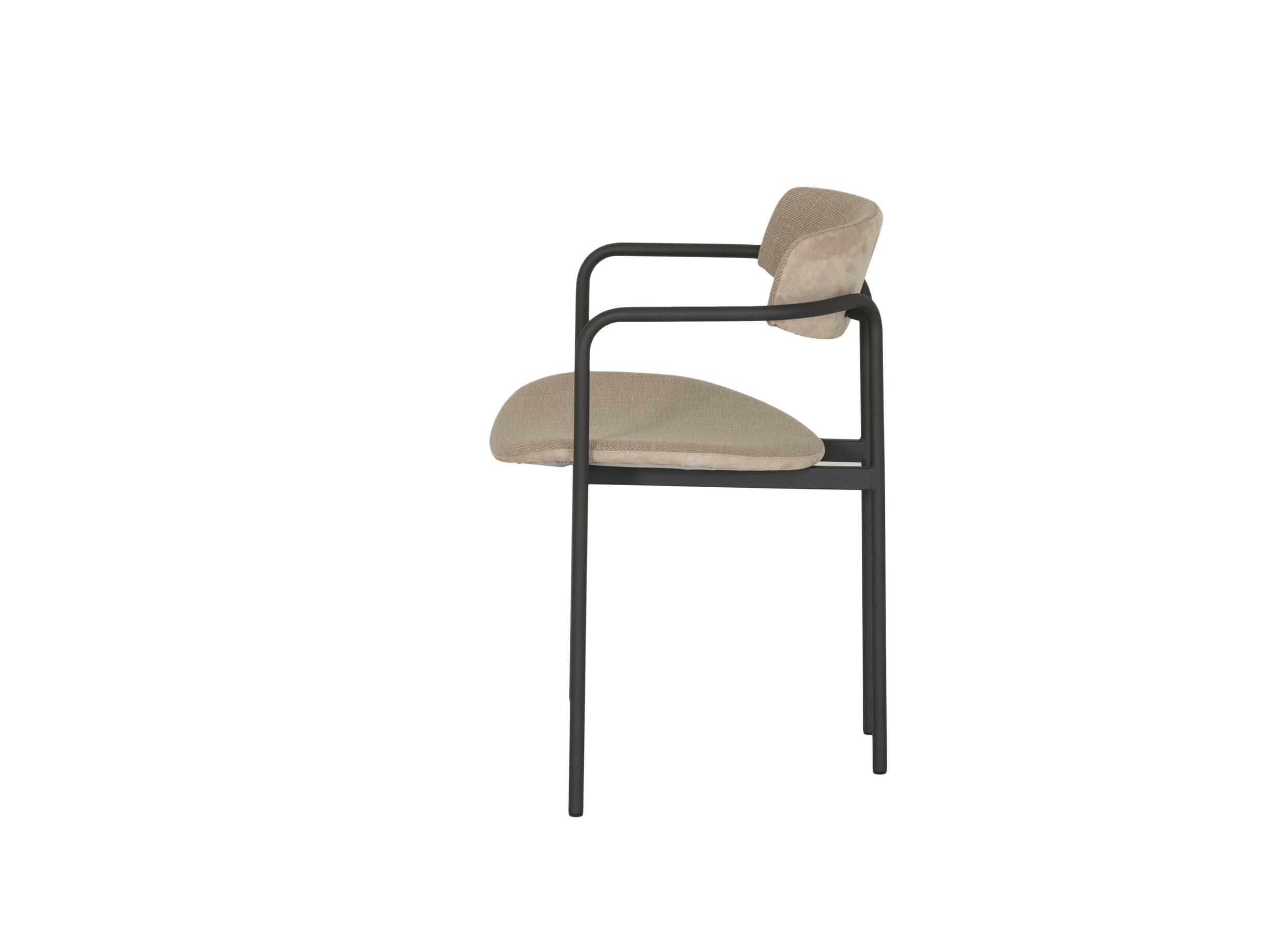 Aperçu - Chaise Mirror 56x54x76cm - tissu - crème & nature