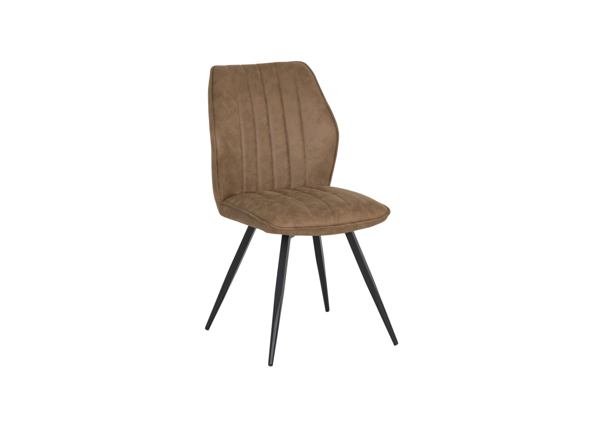 Chaise velours brun - Chaise 47x42x92cm - velours - whisky