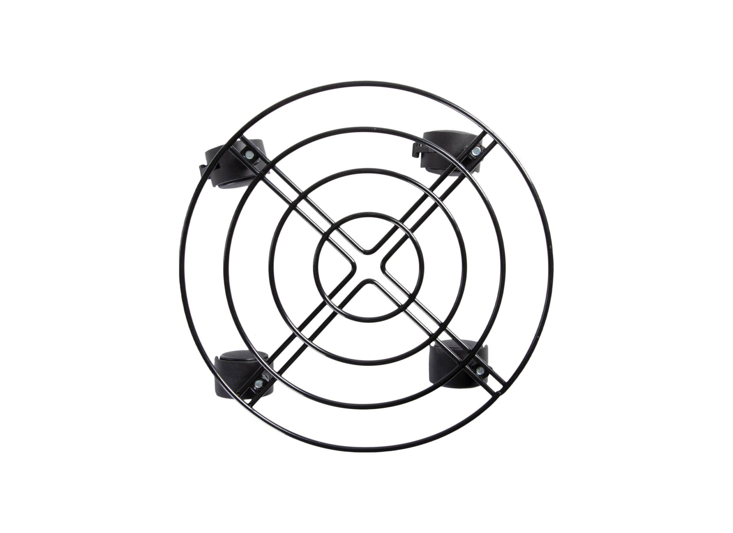 Overzichtsfoto - Plantenroller Ø28,4cm - metaal - zwart