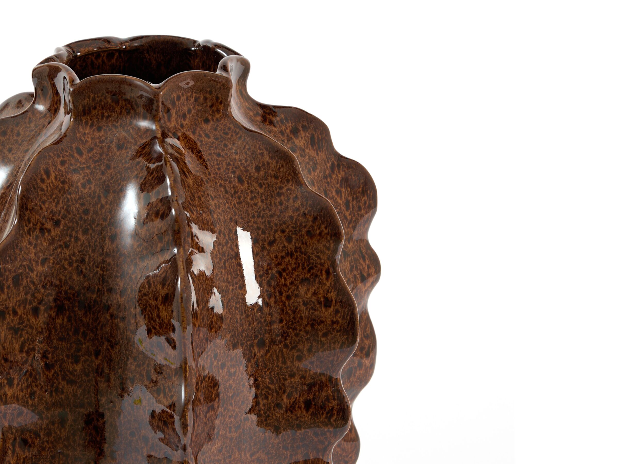 Detail - Vase Arefu H44cm - céramique - marron terre