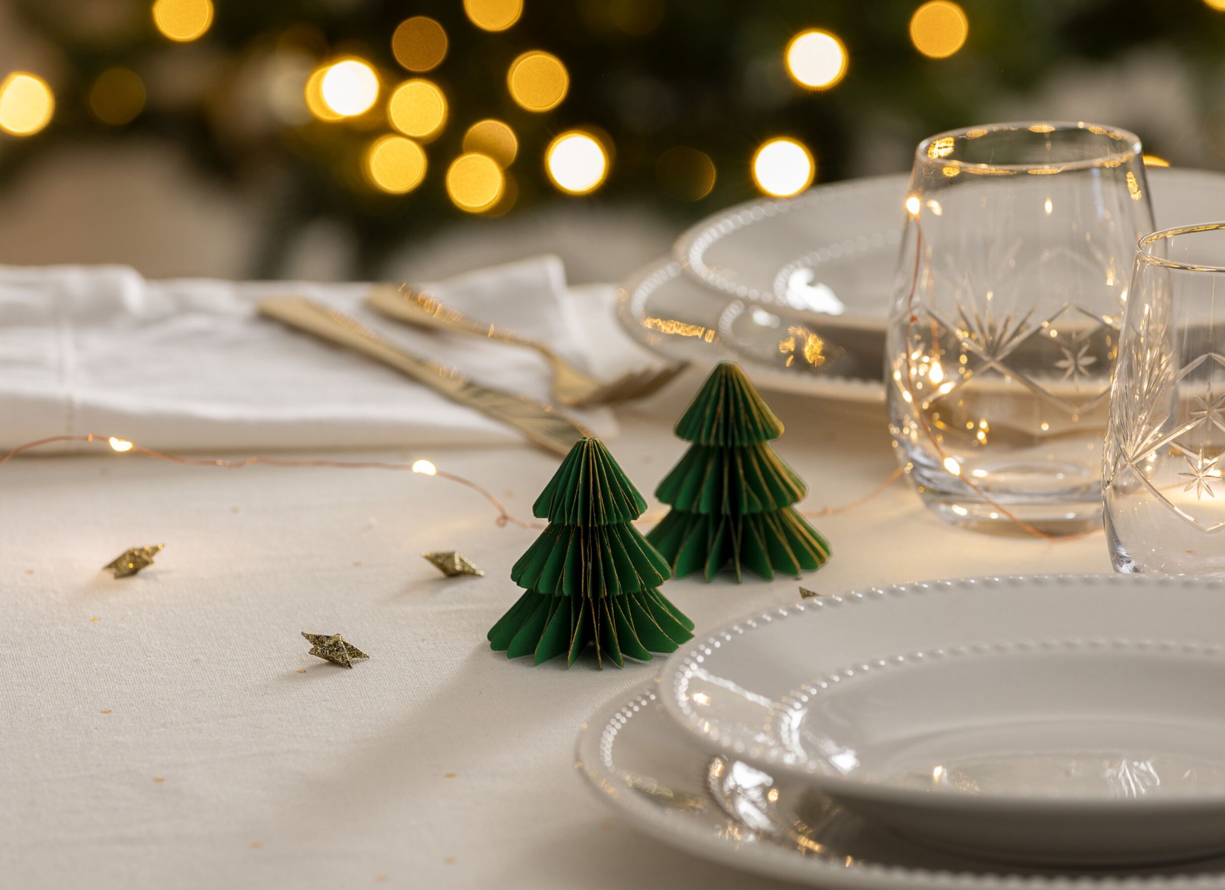 Sfeerfoto - Naamkaarthouder Kerstboom set van 2