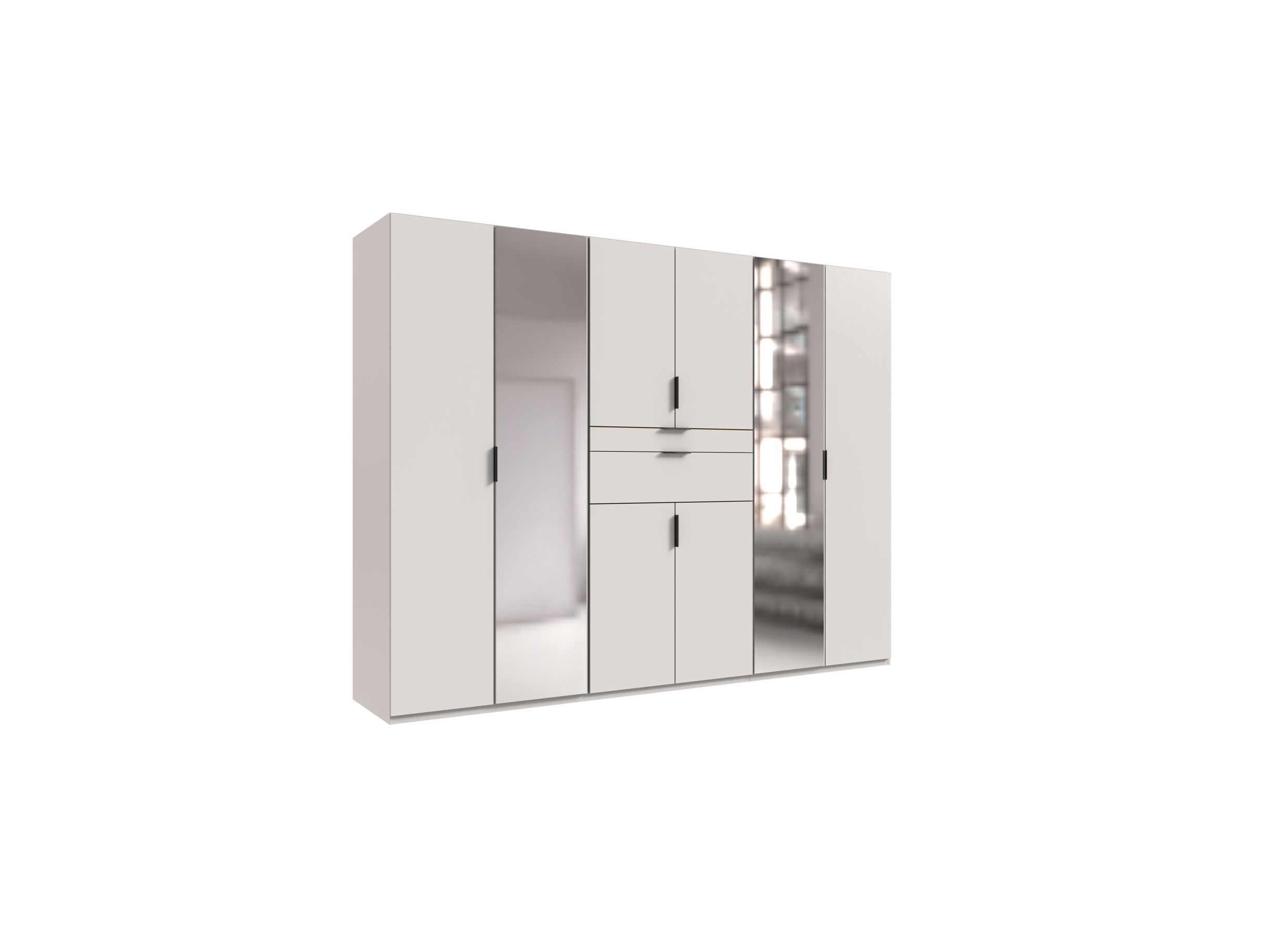 Kleerkast Moldau 270cm - decor - wit - Garde-robe Moldau 270cm - décor - blanc