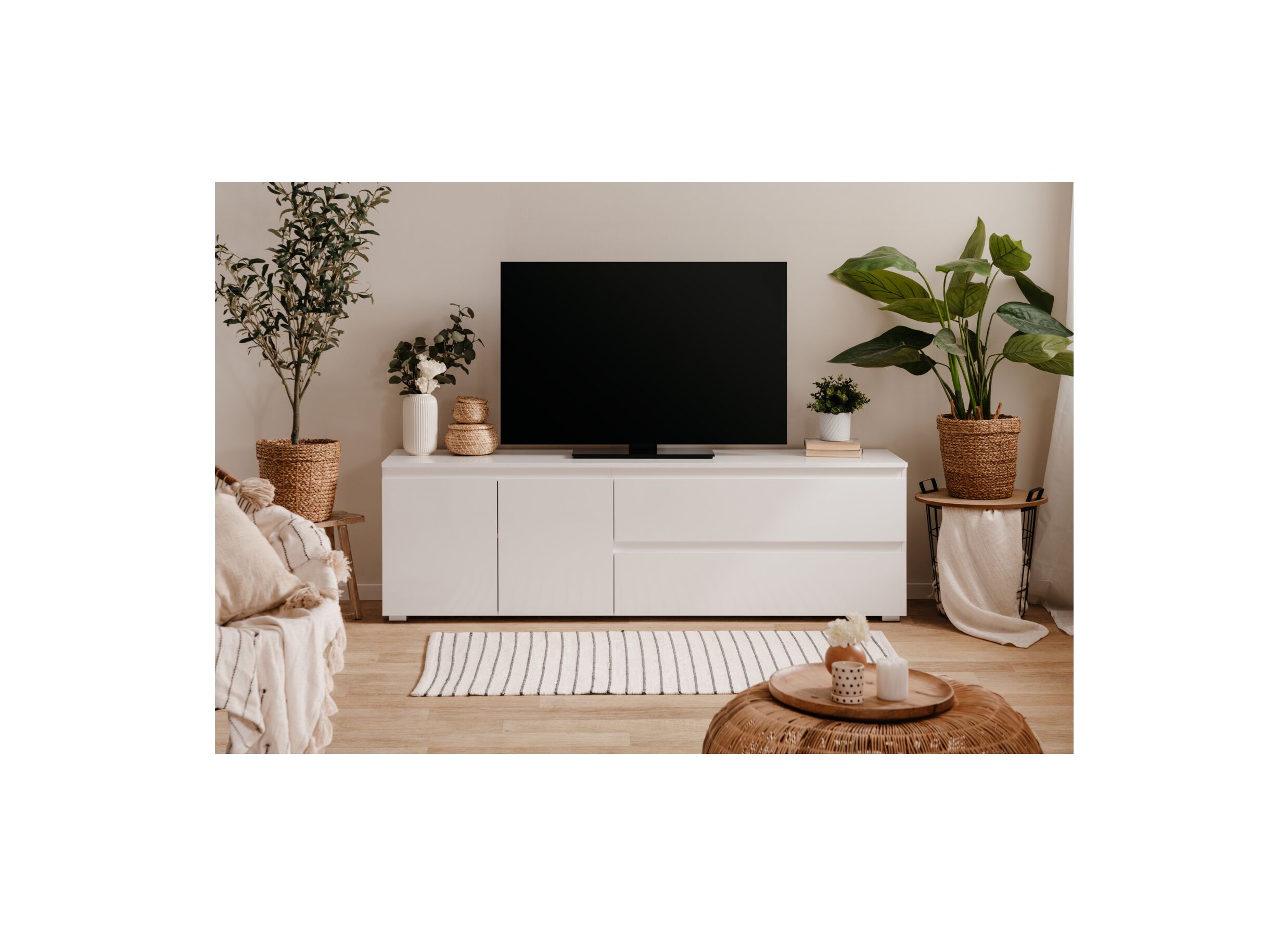 Sfeerfoto - Tv-meubel Capetown 180cm - melamine - wit