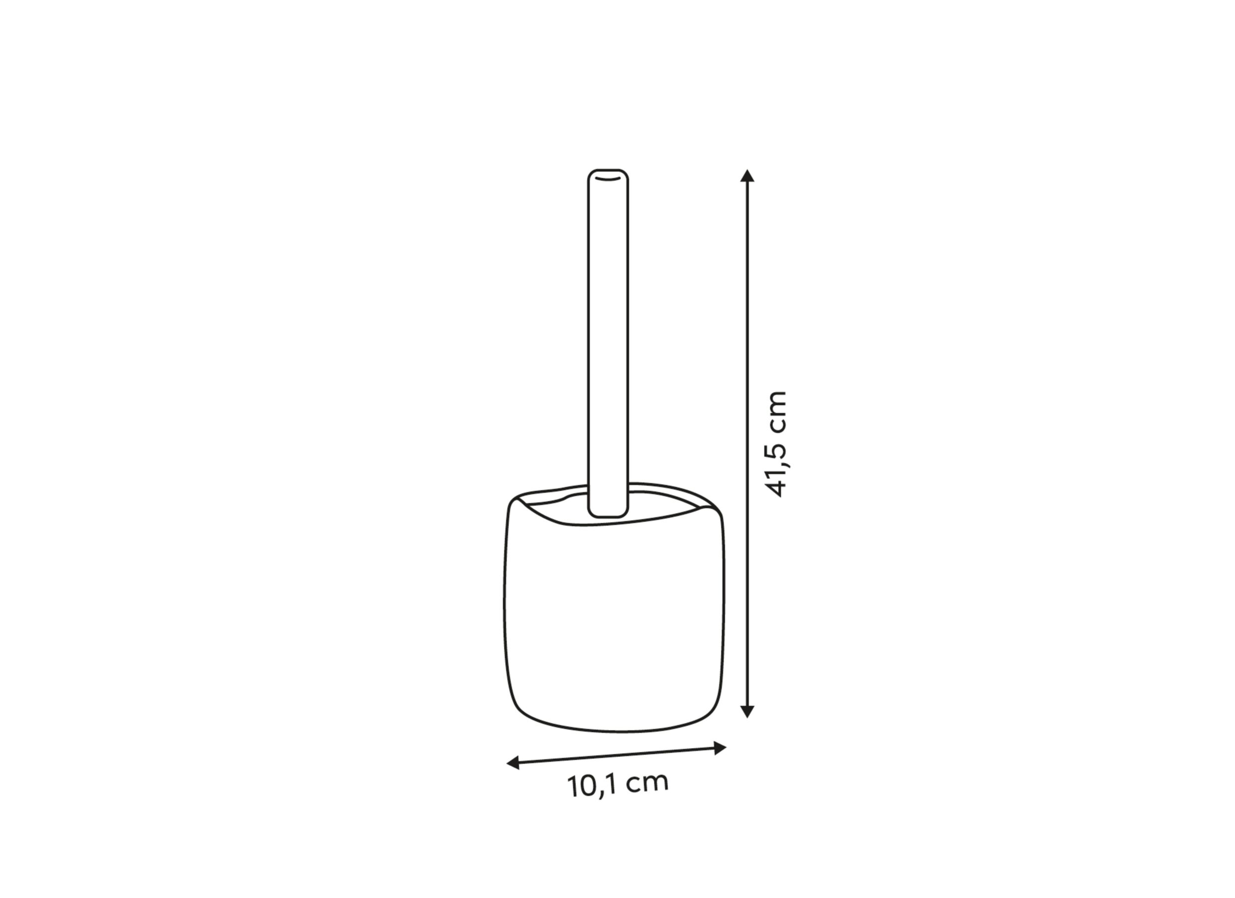Afmetingen - Wc-borstel Oleya H41,5cm - polyresine - beige