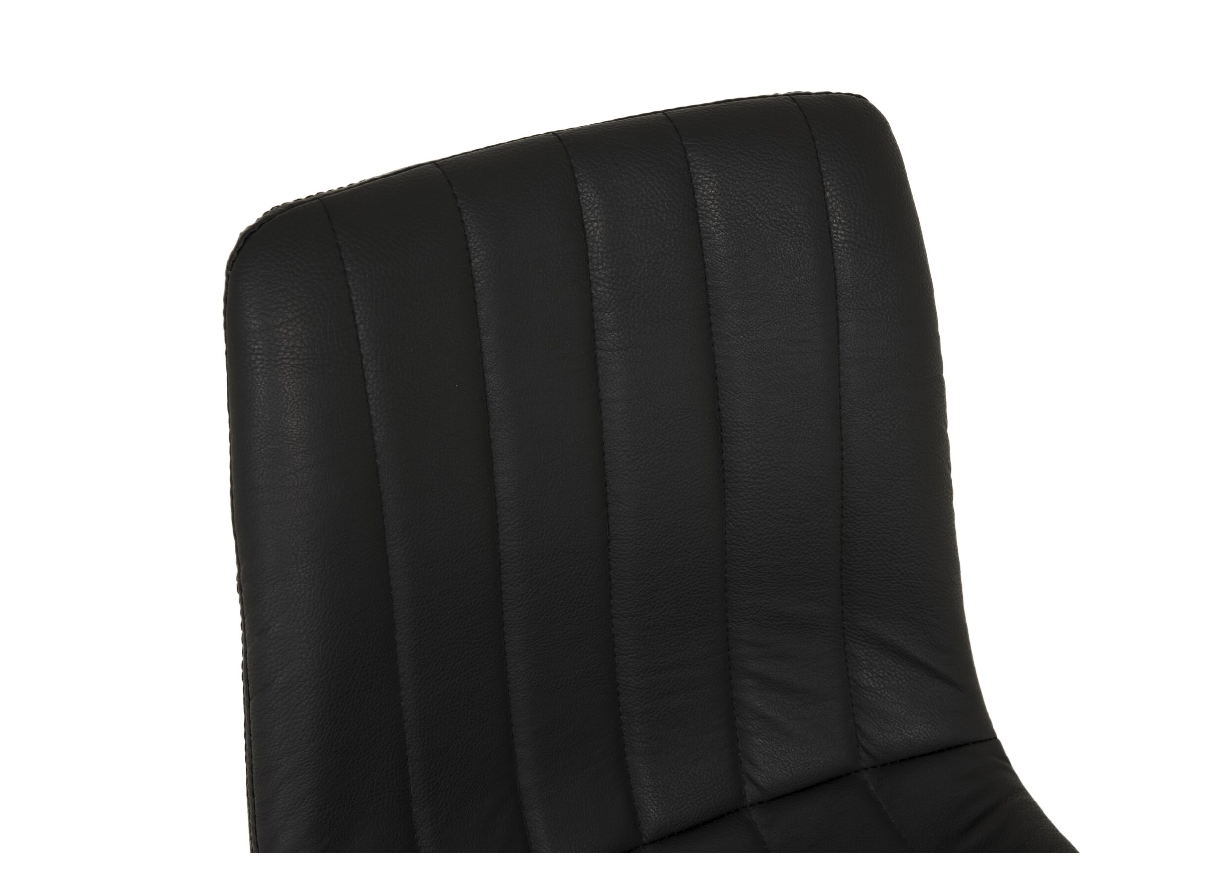 Stoel S190 45,5x56x87,5cm - lederlook - zwart