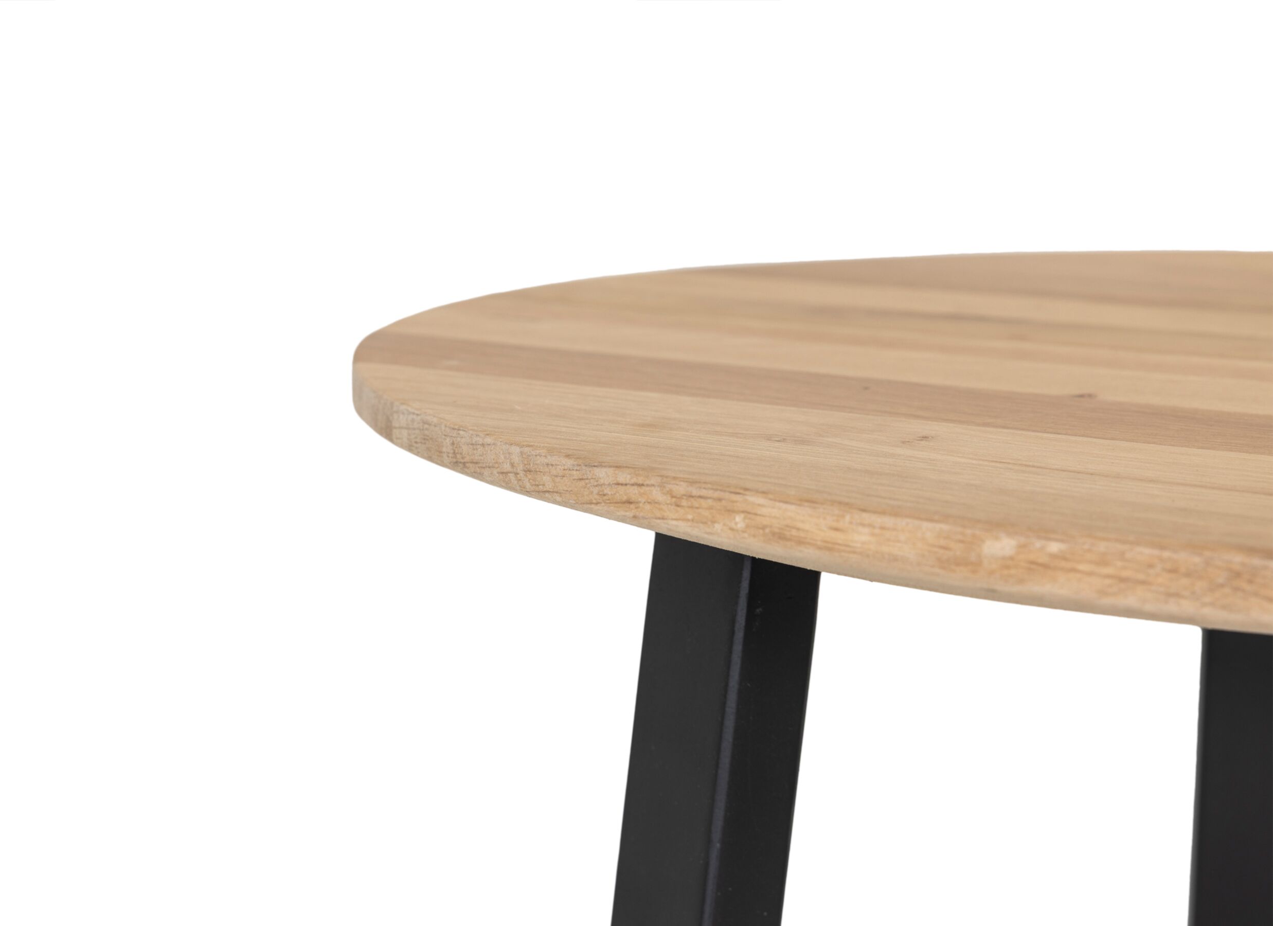 Detailfoto - Bijzettafel Ayrton Ø50x44,5cm - eik massief - naturel