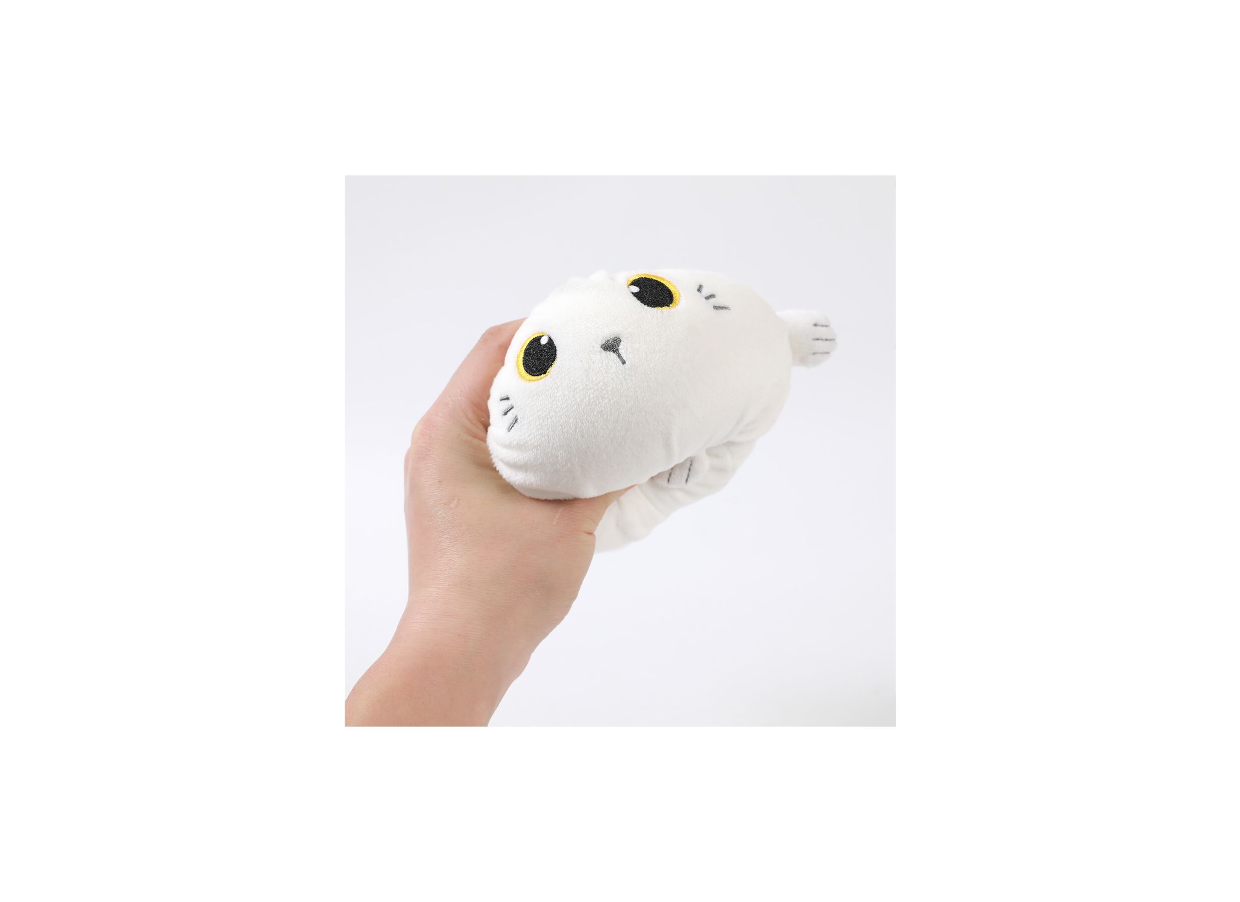 Aperçu - Coussin Squishy White Cat Ø13cm - tissu - wit