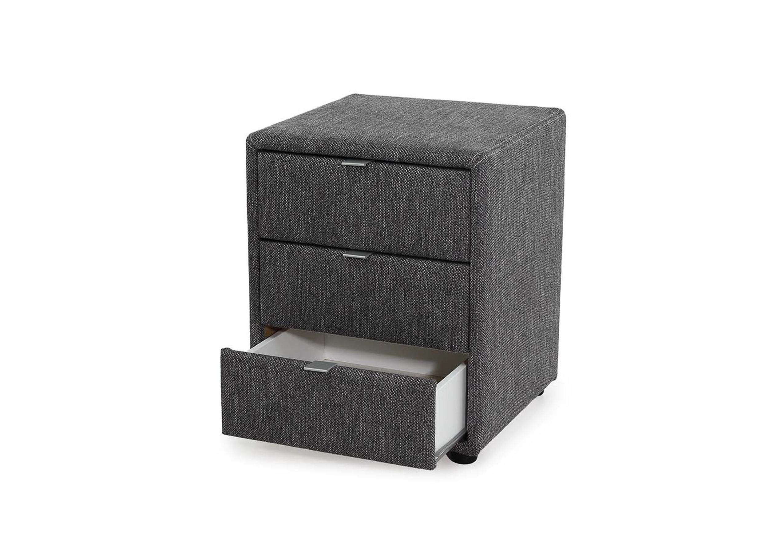 Aperçu - Table de chevet Lore 42,5x45x53cm - similicuir - gris foncé