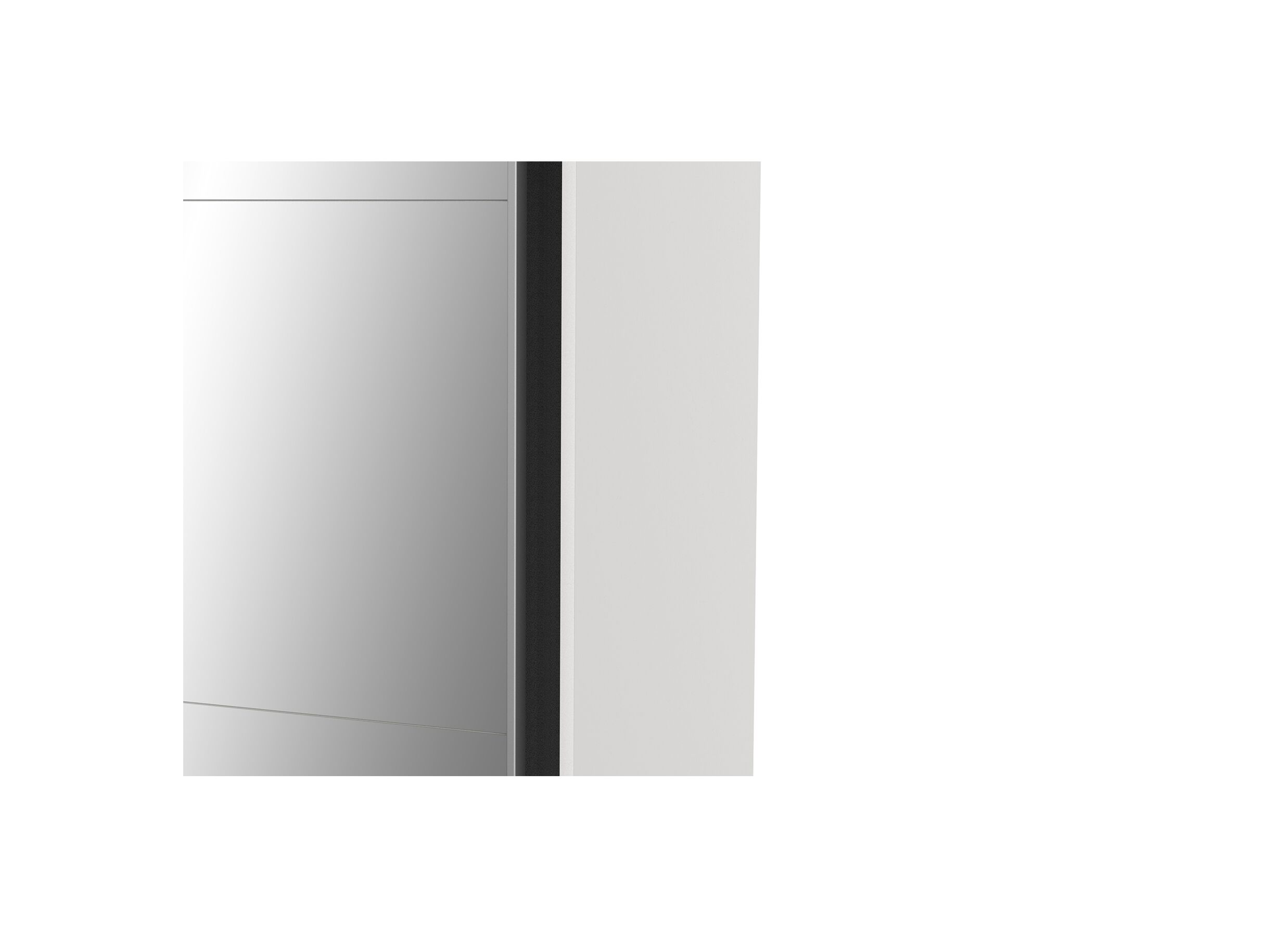 Armoire à portes coulissantes Ghost 178cm - décor - blanc