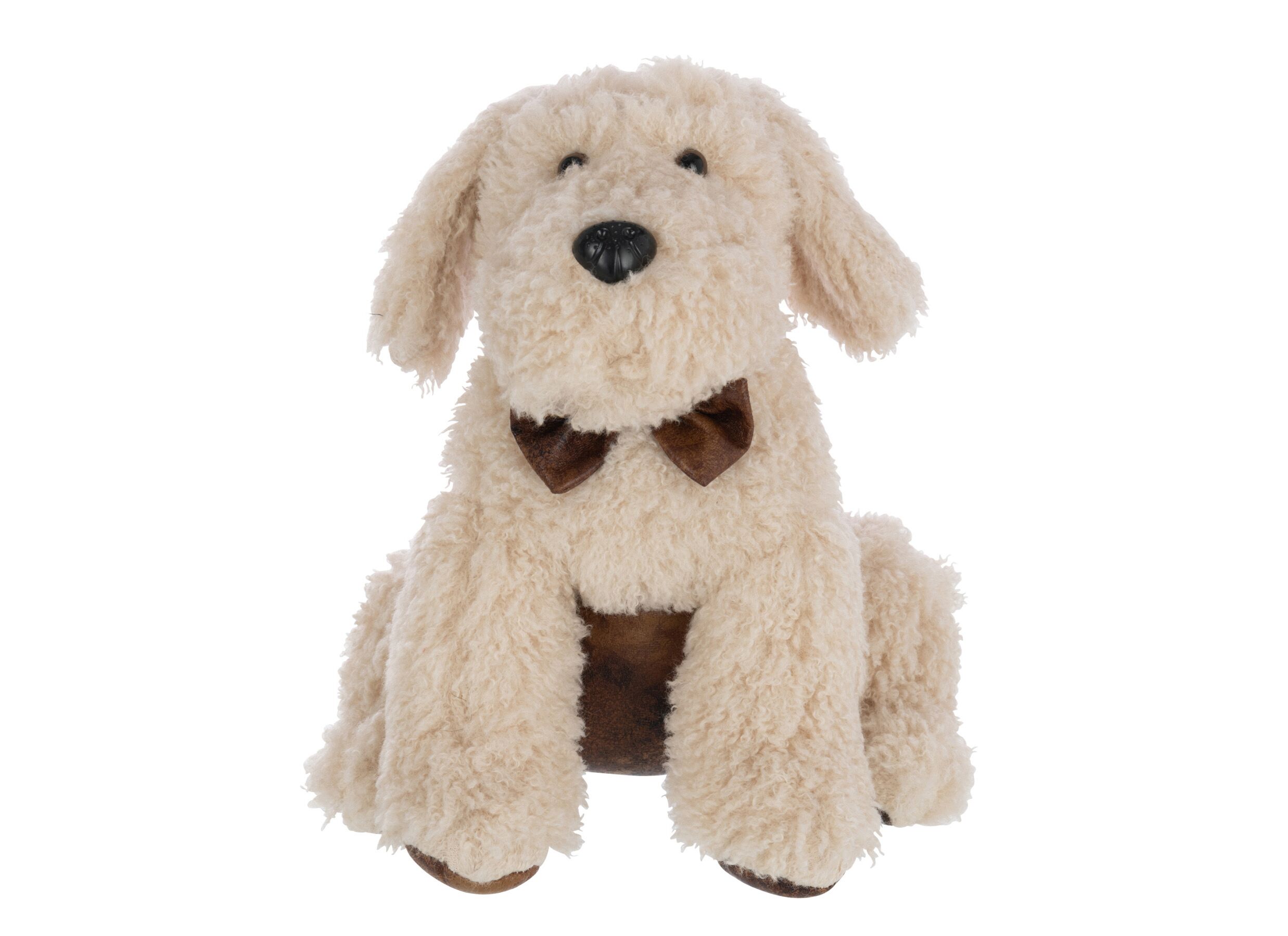Aperçu - Cale-porte Chien 20x20x30cm - polyester - beige