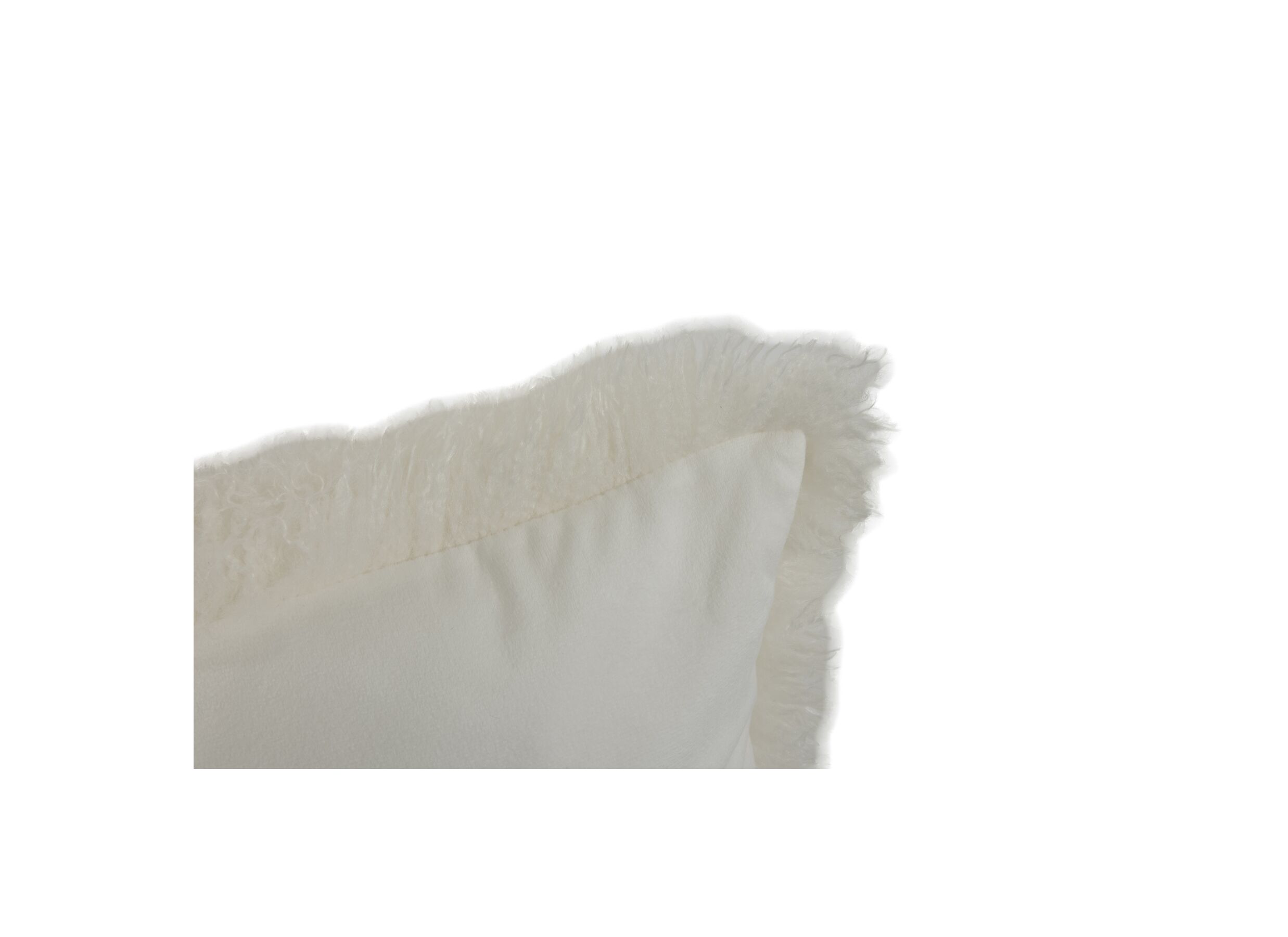 Detail - Coussin Hare 45x45cm - fausse fourrure - blanc