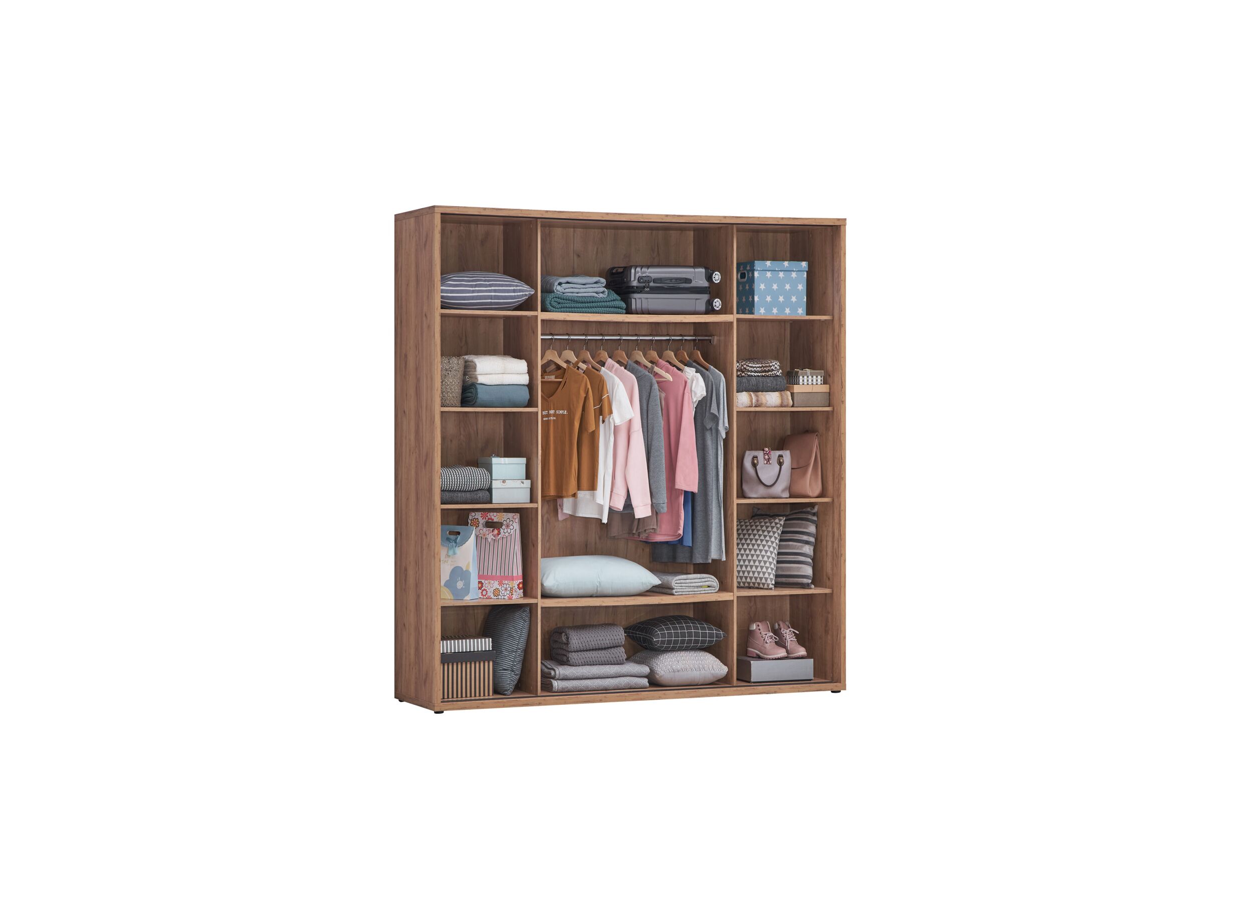 Armoire à portes coulissantes Erwin 200cm - décor - French oak