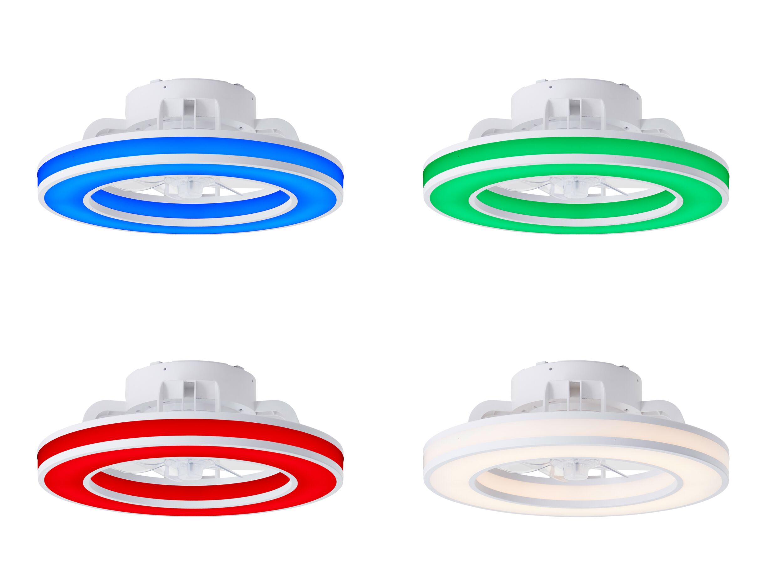 Overzichtsfoto - Plafondlamp Mondello met ventilator Ø41,5cm - kunststof - wit