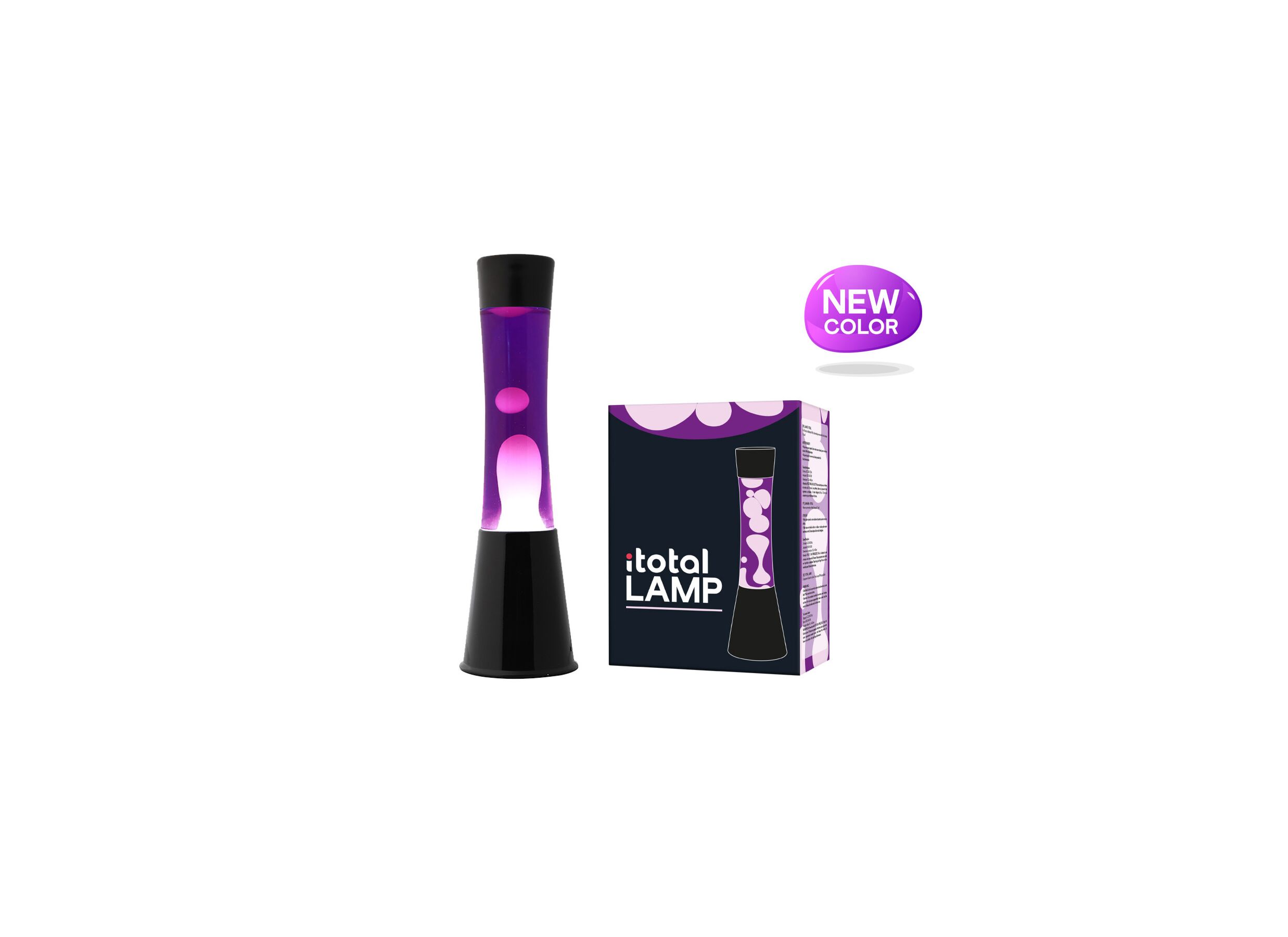 Lavalamp Purple White Wax E14 H40cm