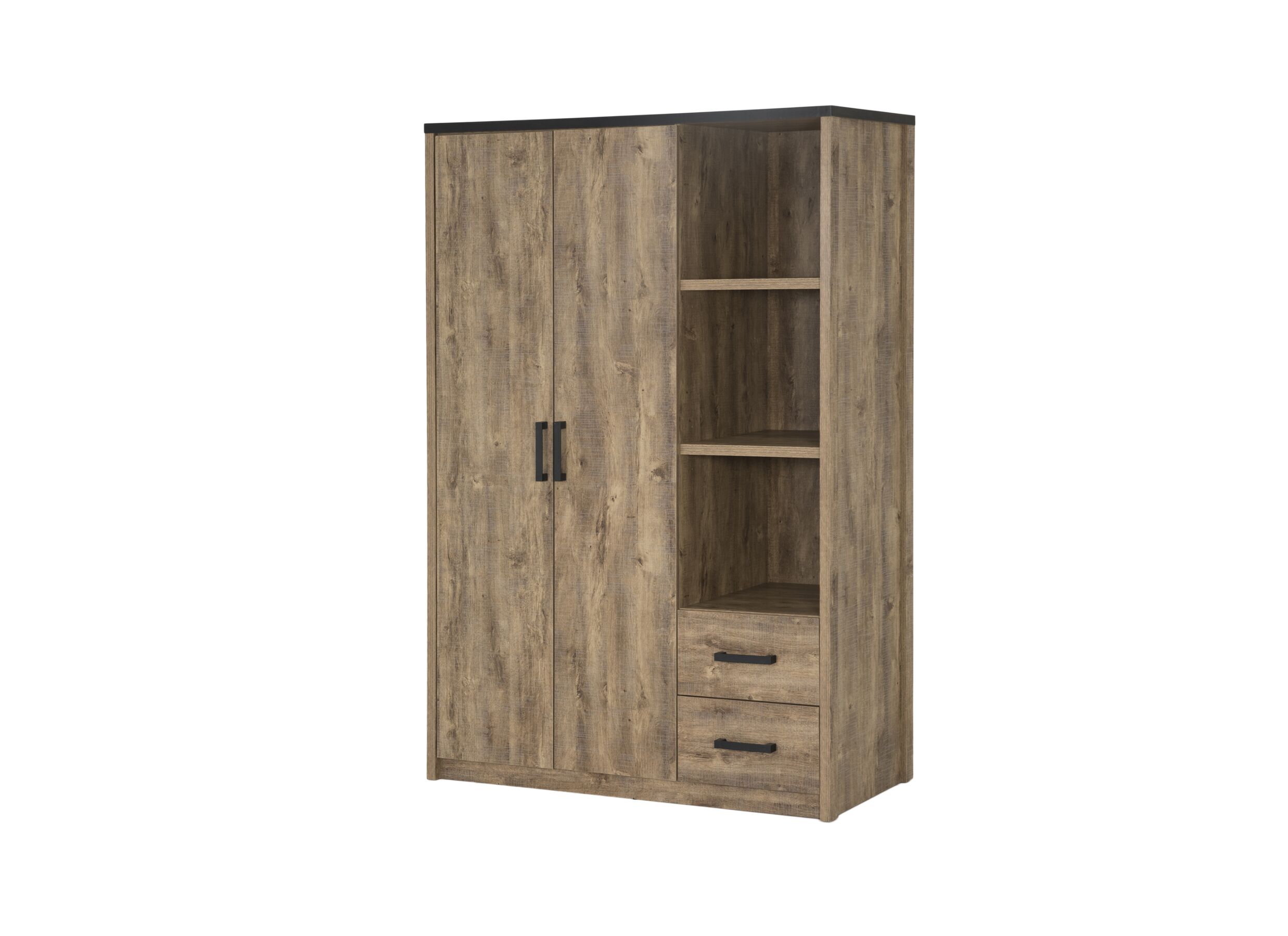 Garde-robe Esra 135cm - Garde-robe Esra 135cm - décor - industrial oak/black concrete