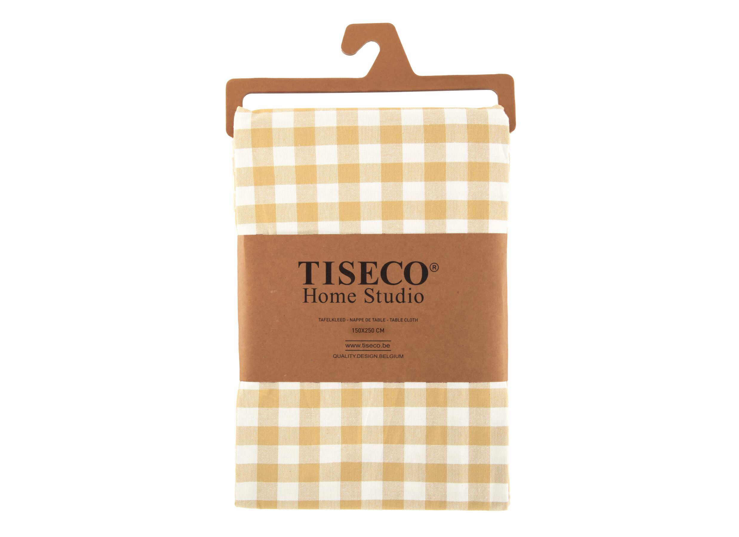 Plus Important - Nappe Gingham 150x250cm - coton - jaune