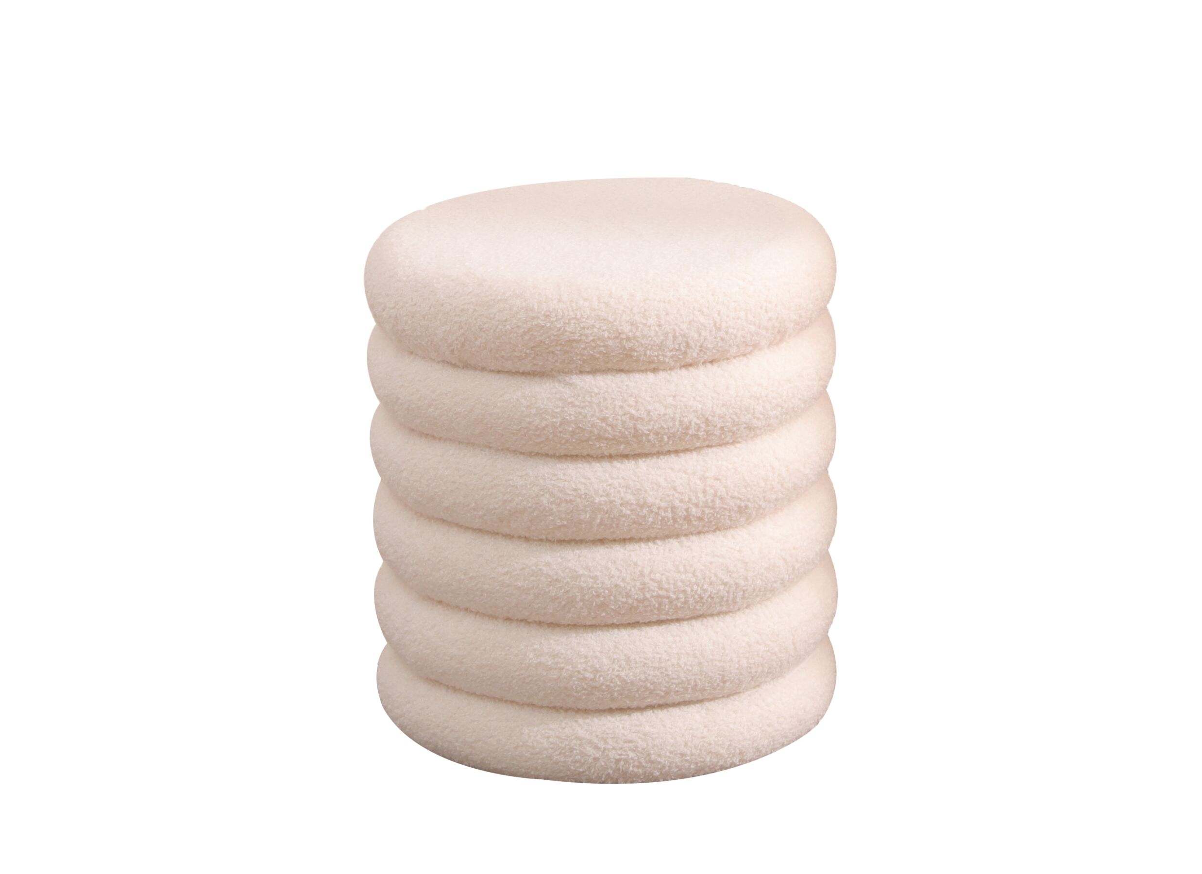 Poef Drunk Ø38cm - stof - wit - Poef Drunk Ø38cm - stof - wit