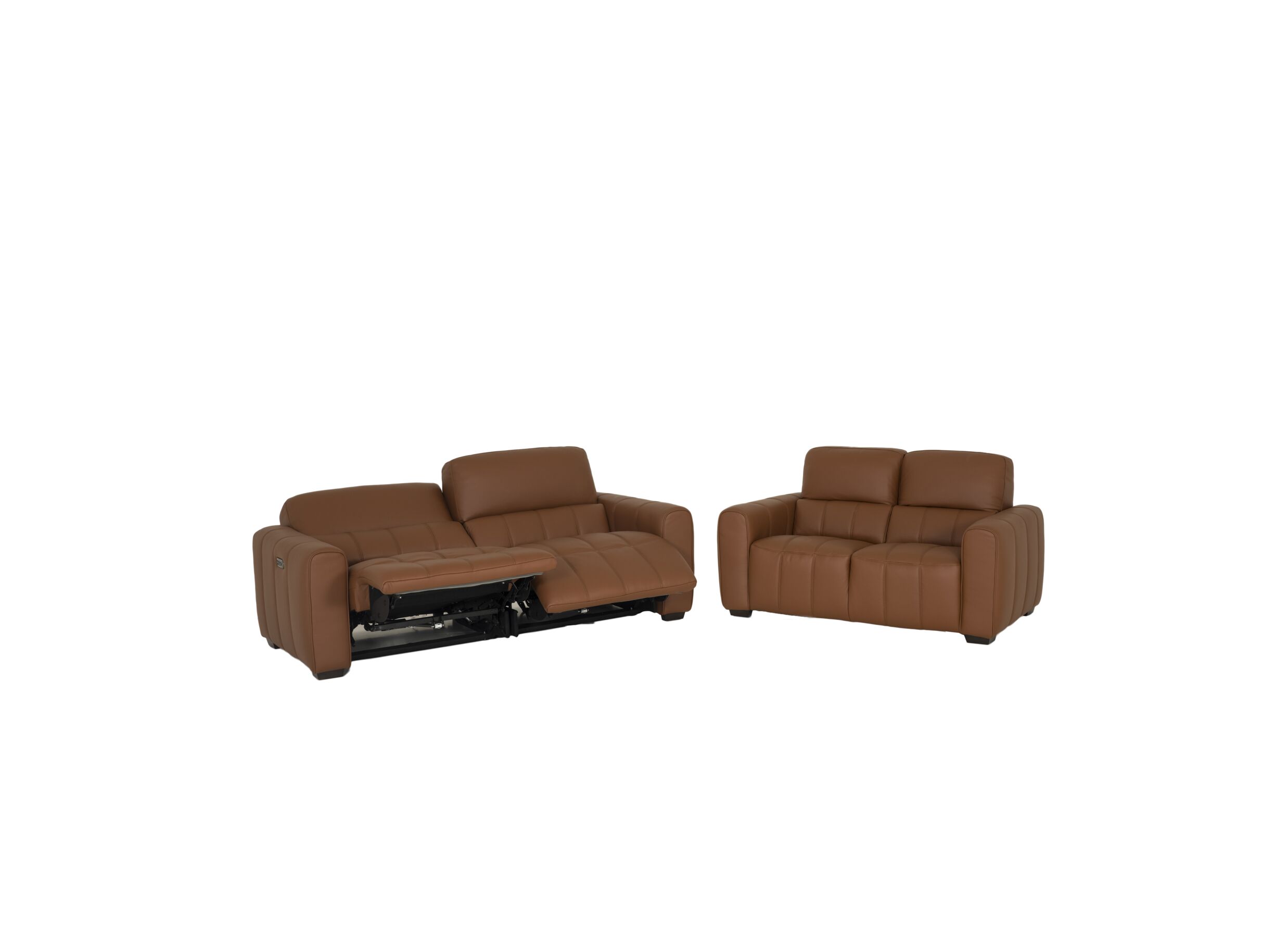 Overzichtsfoto - Zetel Shak-Bis 2,5+2-zit - leder - warm bruin met relax
