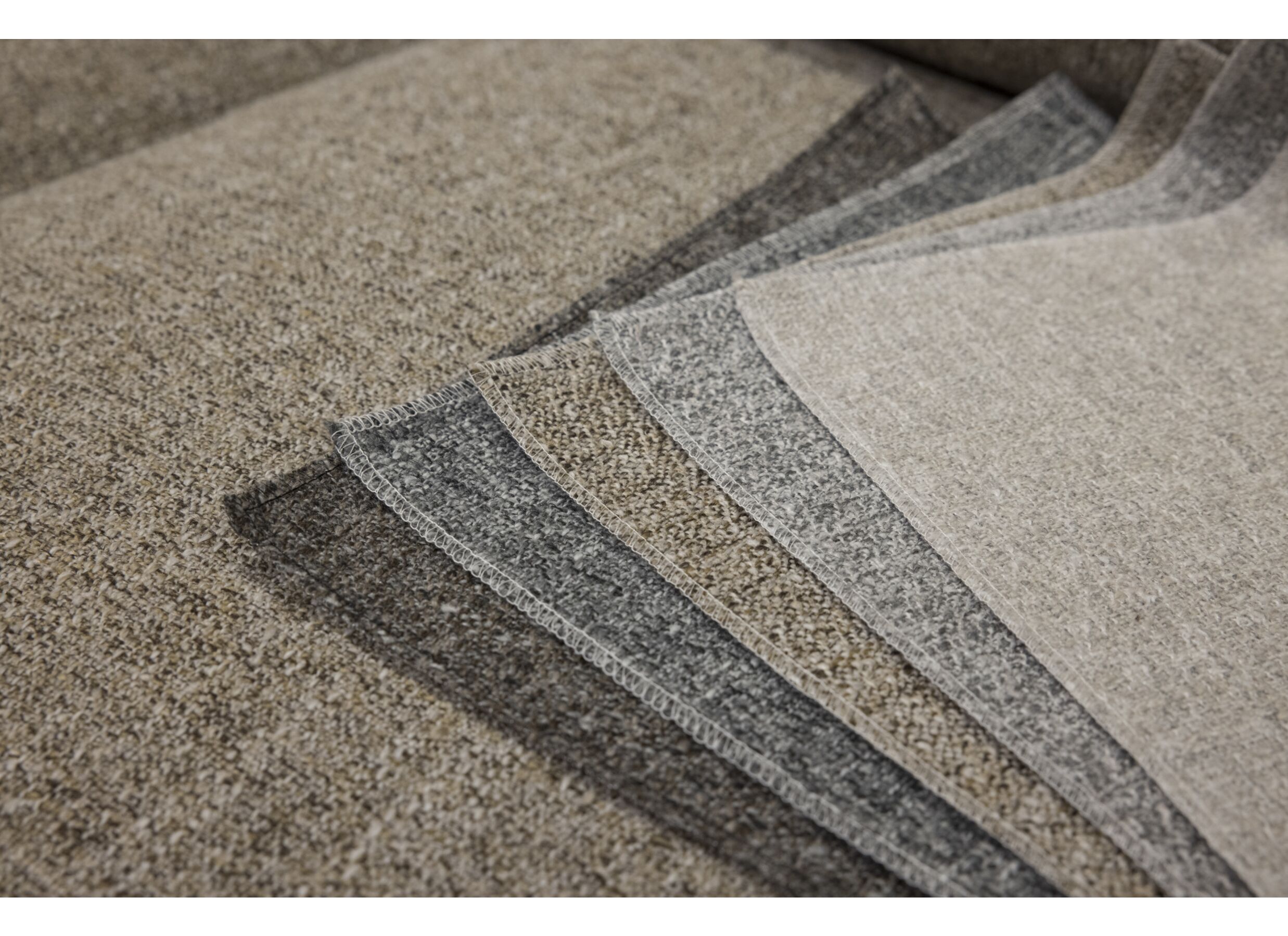 Couleurs - Canapé d'angle Lamar 257x223cm - tissu - brun clair