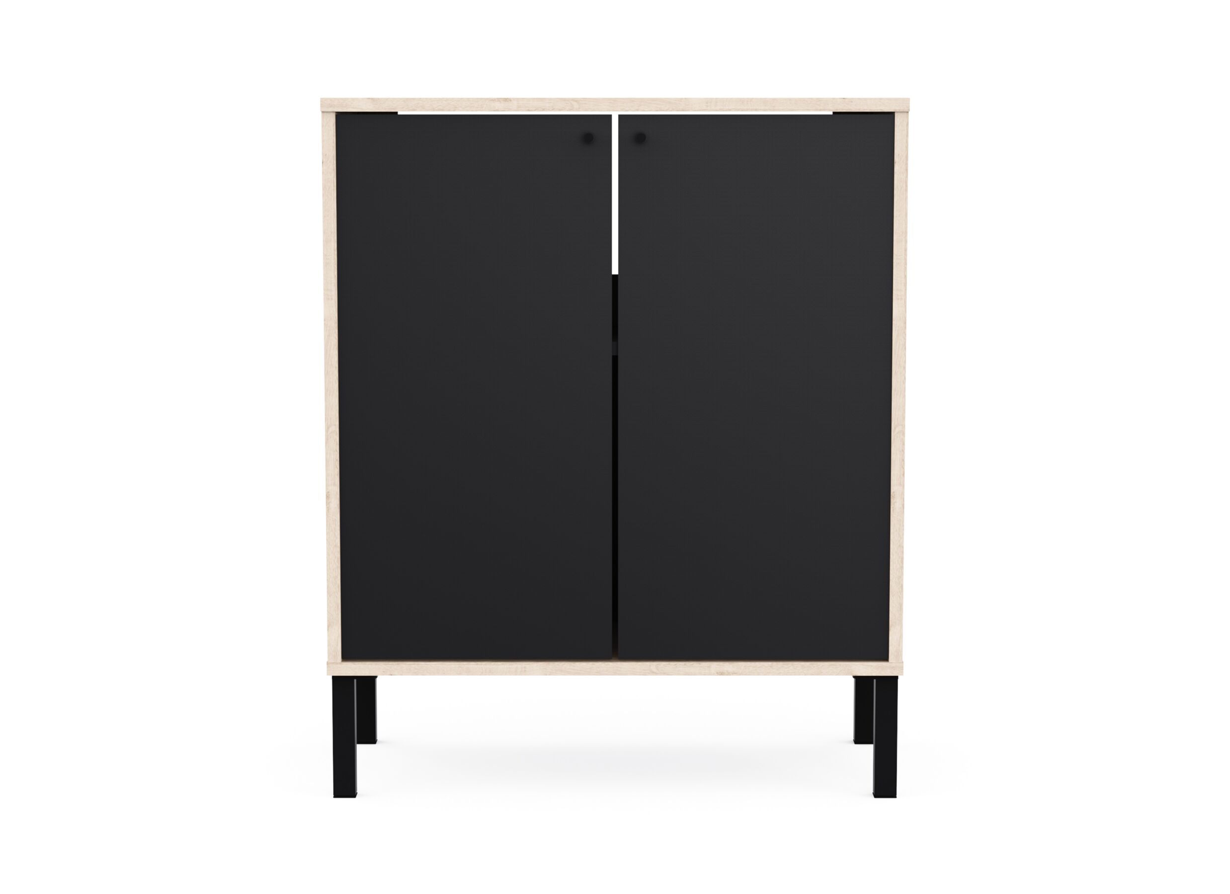 Aperçu - Meuble sous-lavabo Lagon 64x78x33cm - mélamine - chêne royal & noir