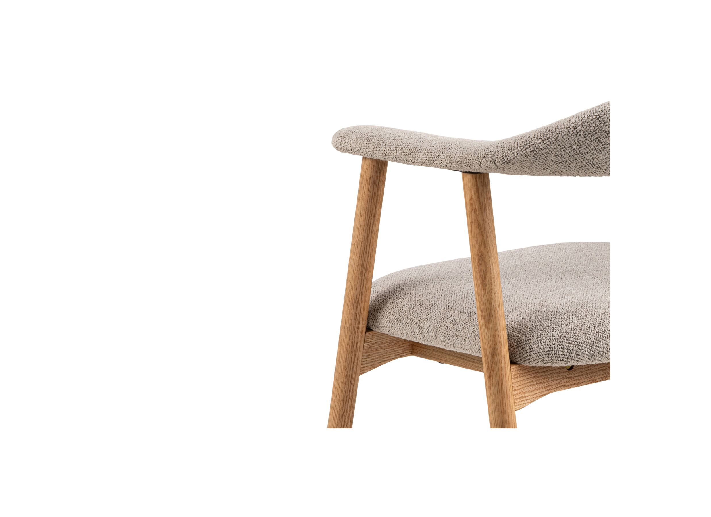 Chaise 56x54x75,5cm - bouclé - beige