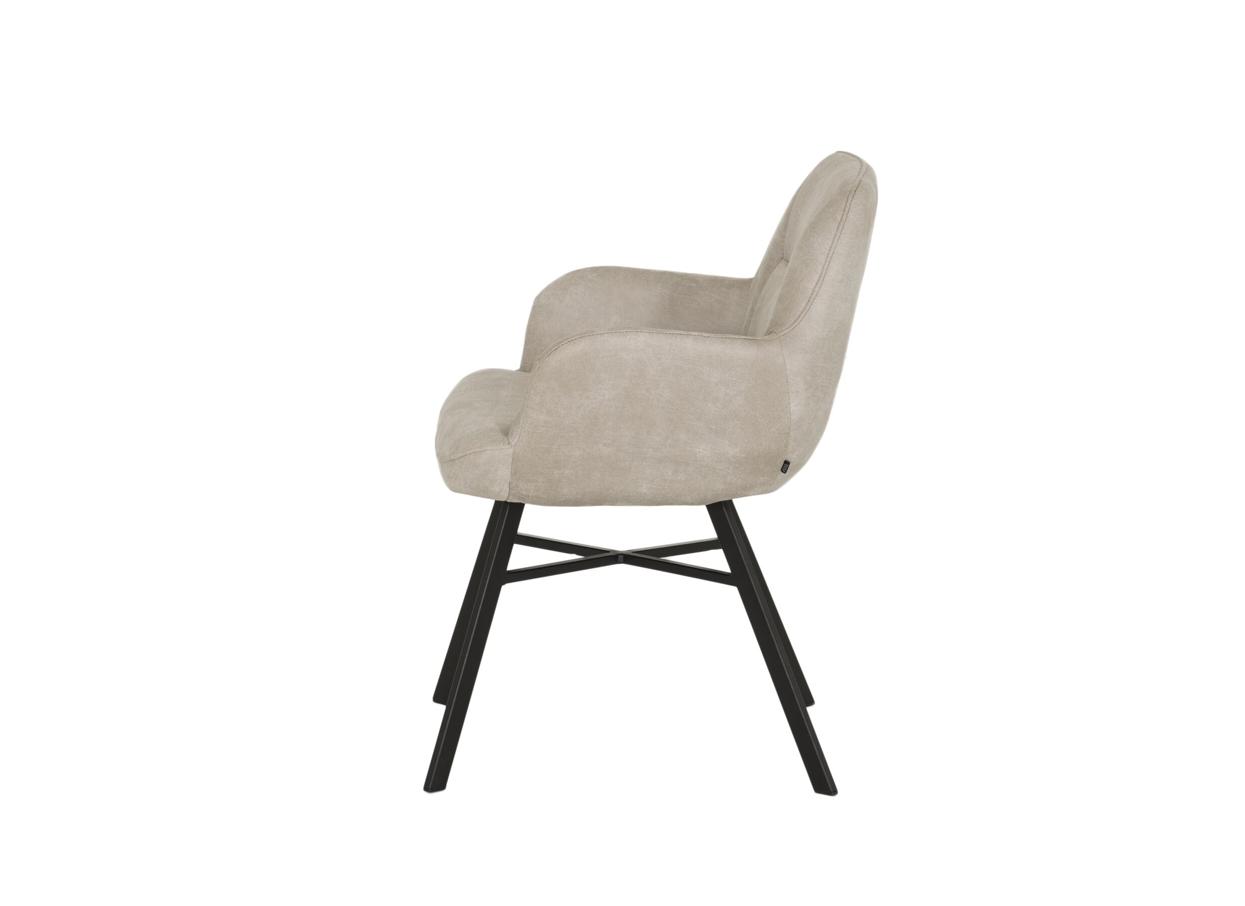 Chaise Nelson 58x63x85cm - tissu - toffee