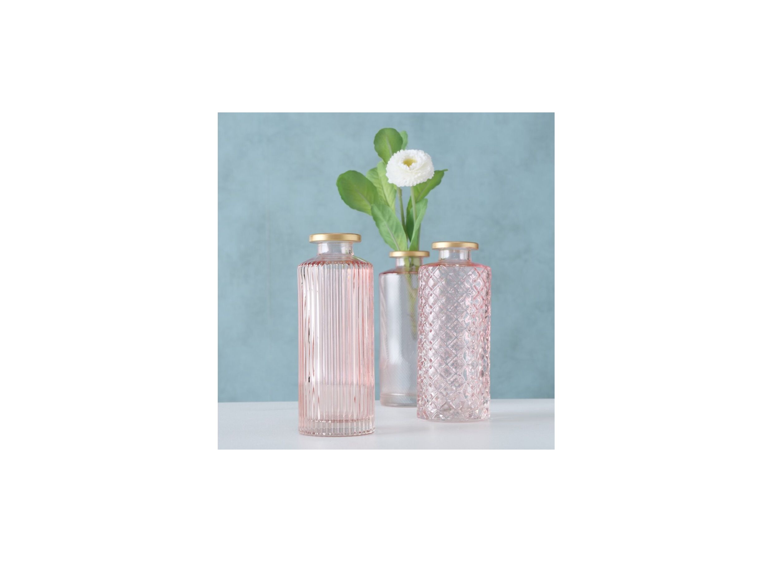 Foto ambiance - Vase Adore H13cm - verre - rose
