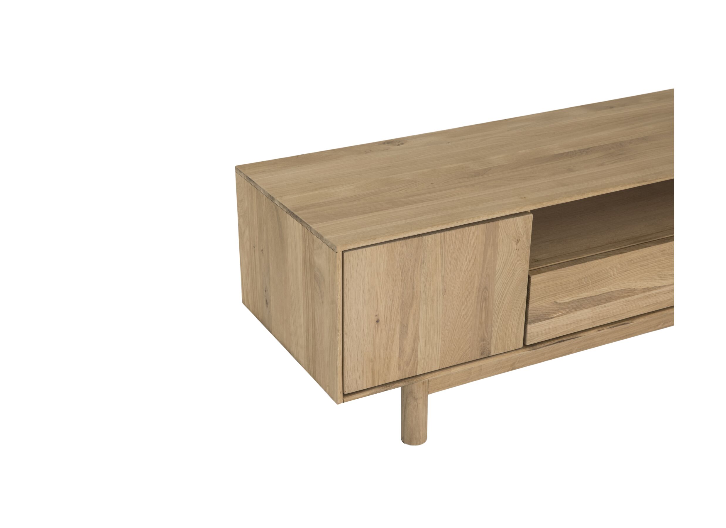 Detail - Meuble TV Summer 150cm - chêne massif & décor - naturel