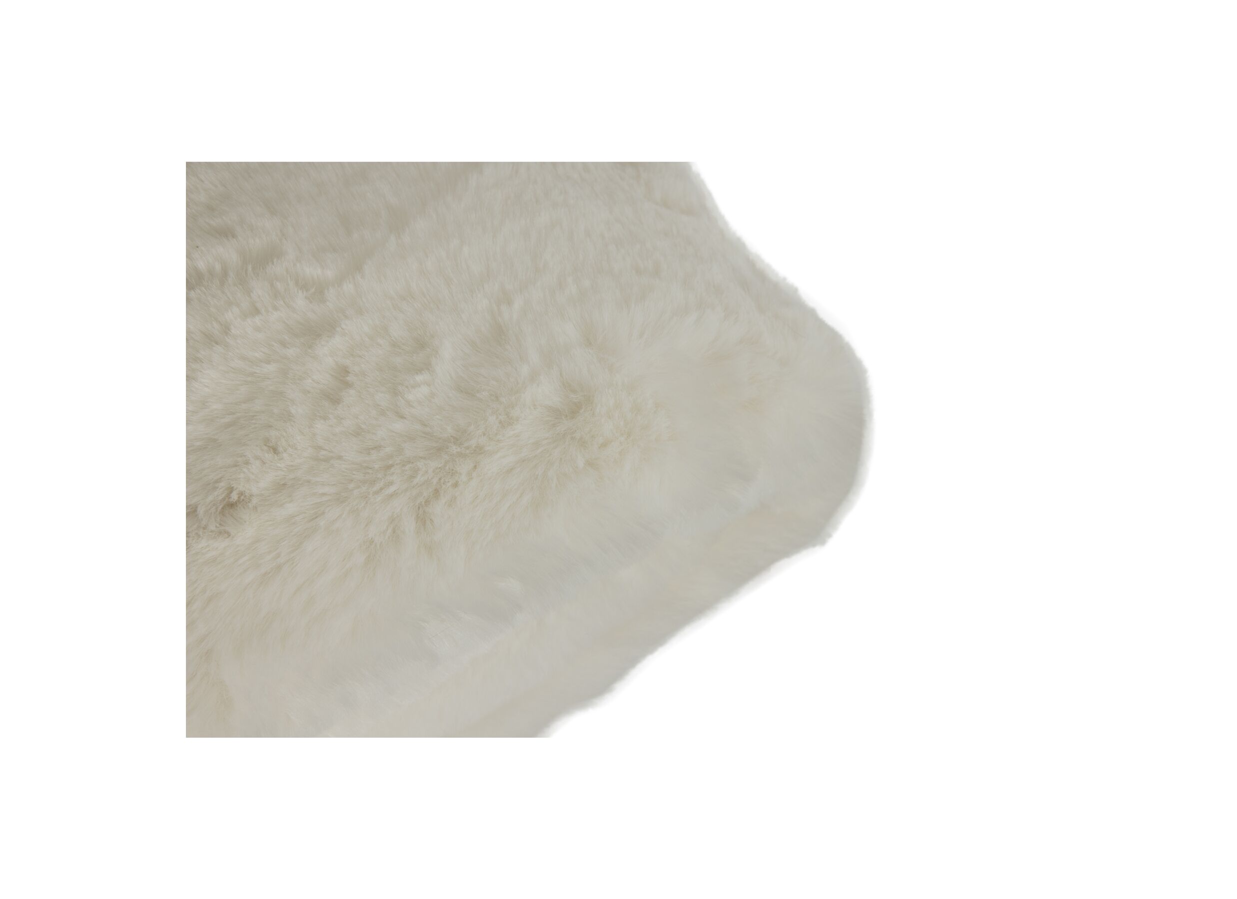Detail - Plaid Duffie 130x180cm - imitation fourrure de lapin - blanc