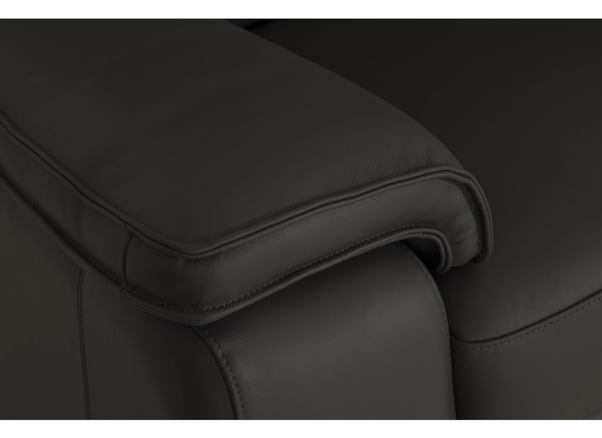 Detailfoto - Zetel Final 2,5+2-zit - leder - shalegrey met relax