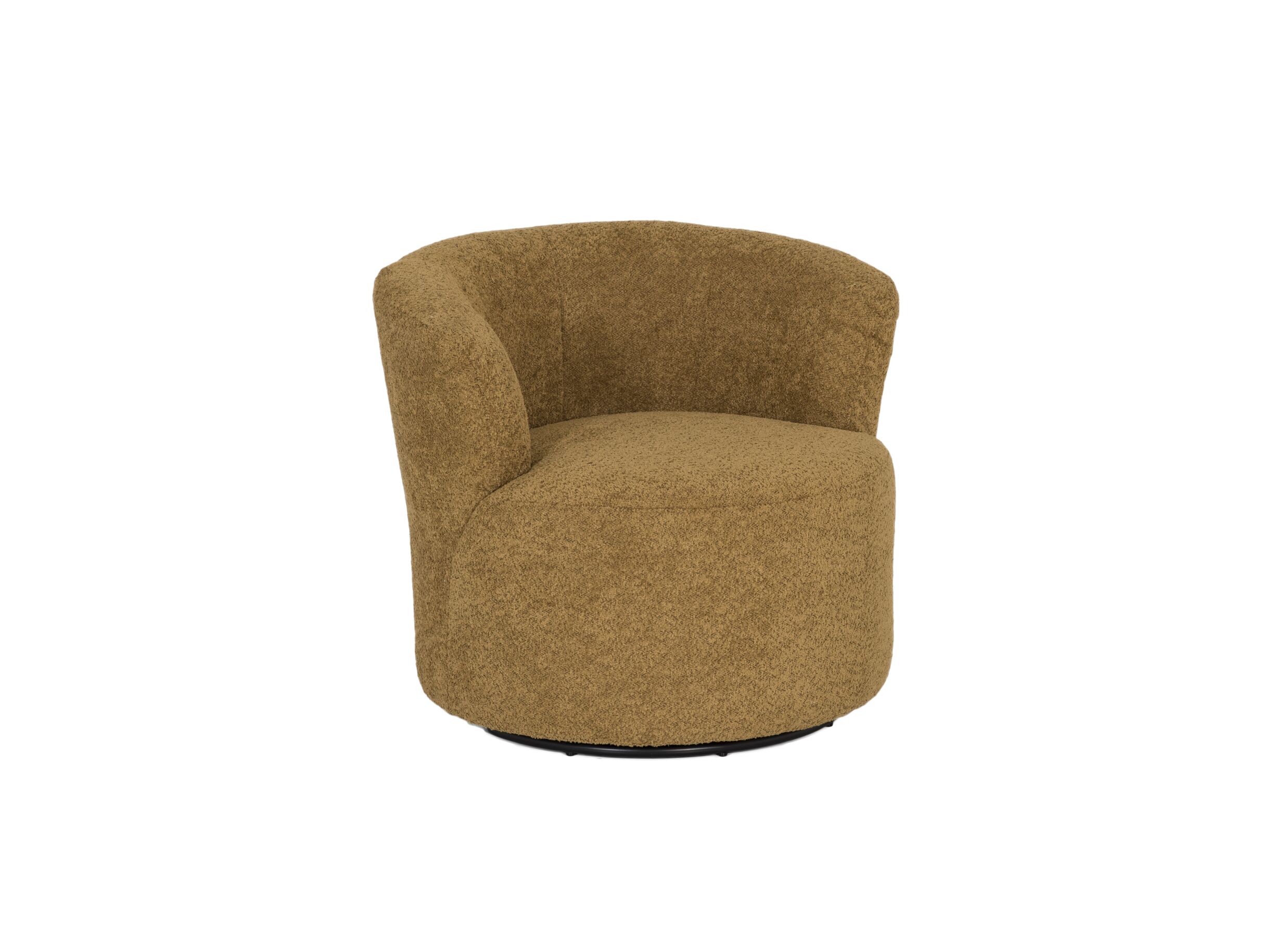 Draaifauteuil Vasto 83x80x71cm - stof - oker - Fauteuil pivotant Vasto 83x80x71cm - tissu - ore
