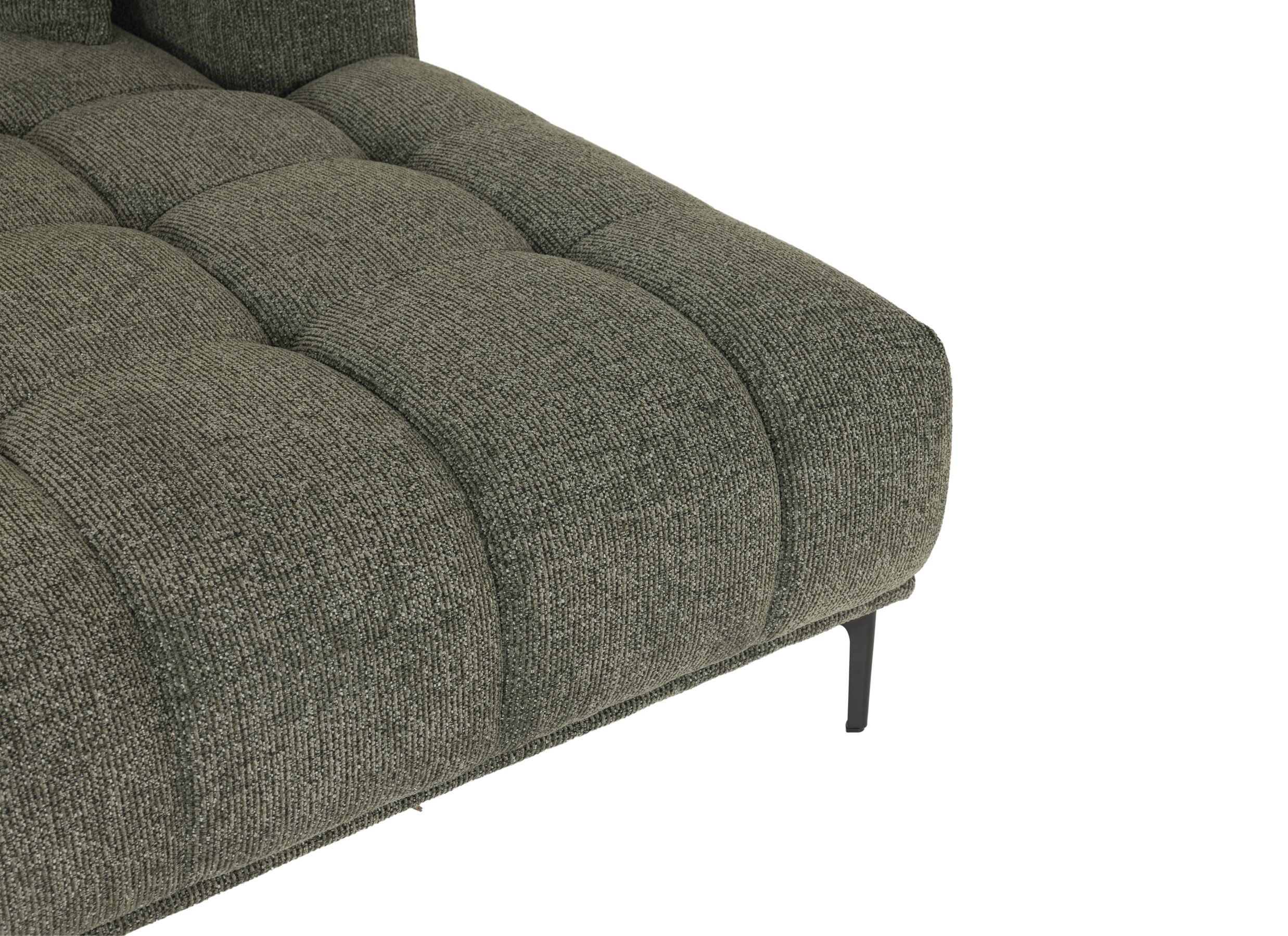 Detailfoto - Hoeksalon Furia 285x178cm - stof - groen