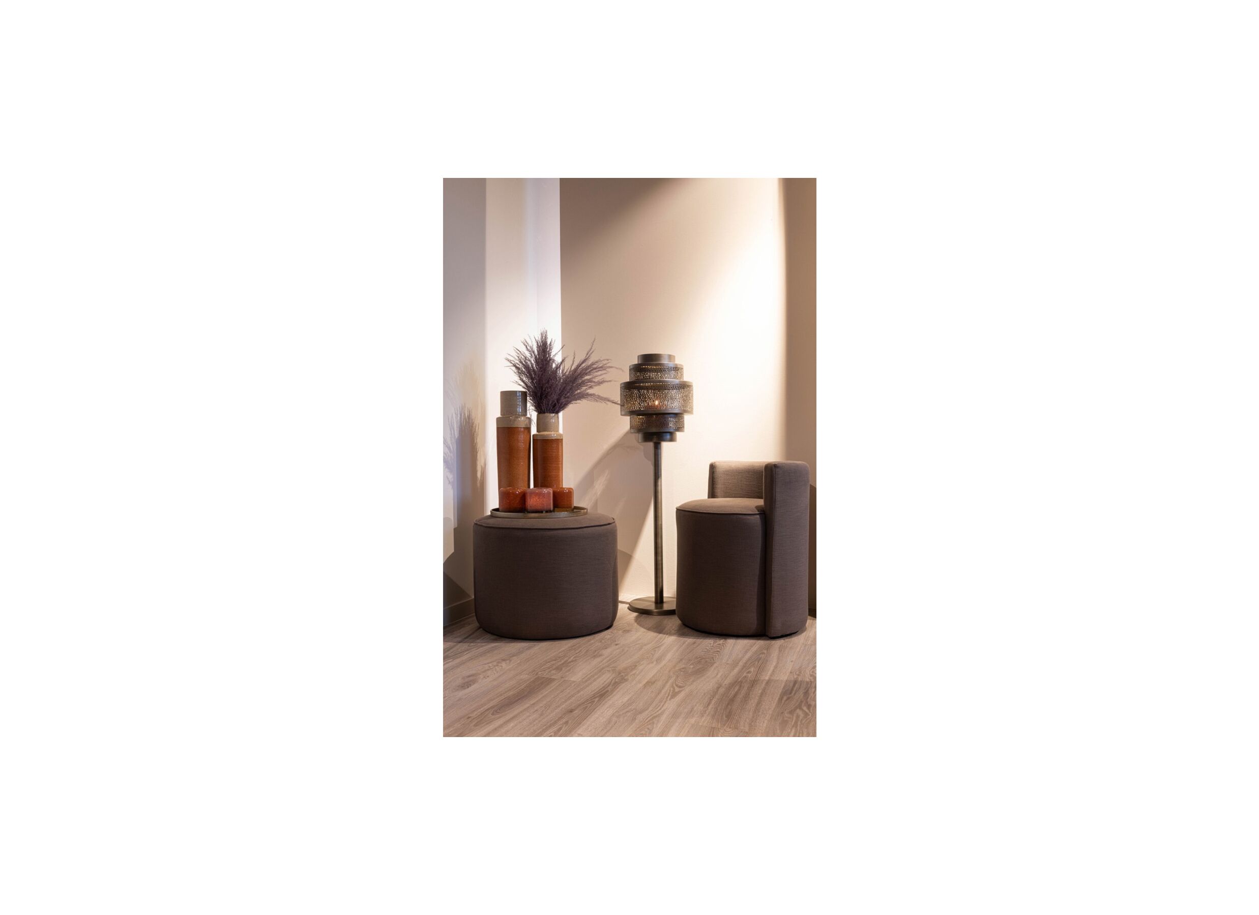 Foto ambiance - Vase H40cm - terre cuite - brun/beige