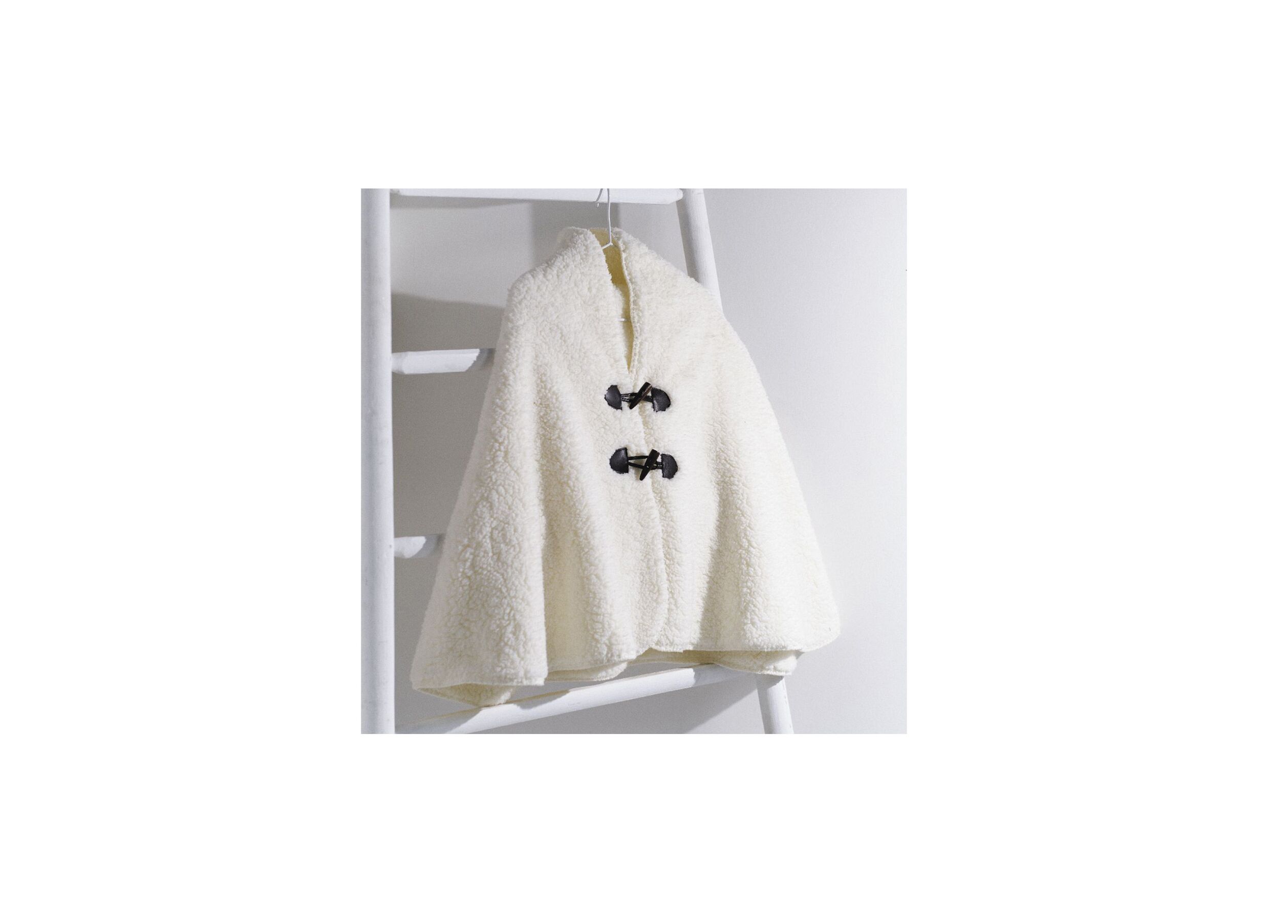 Poncho Snow 75x150cm stof ecru