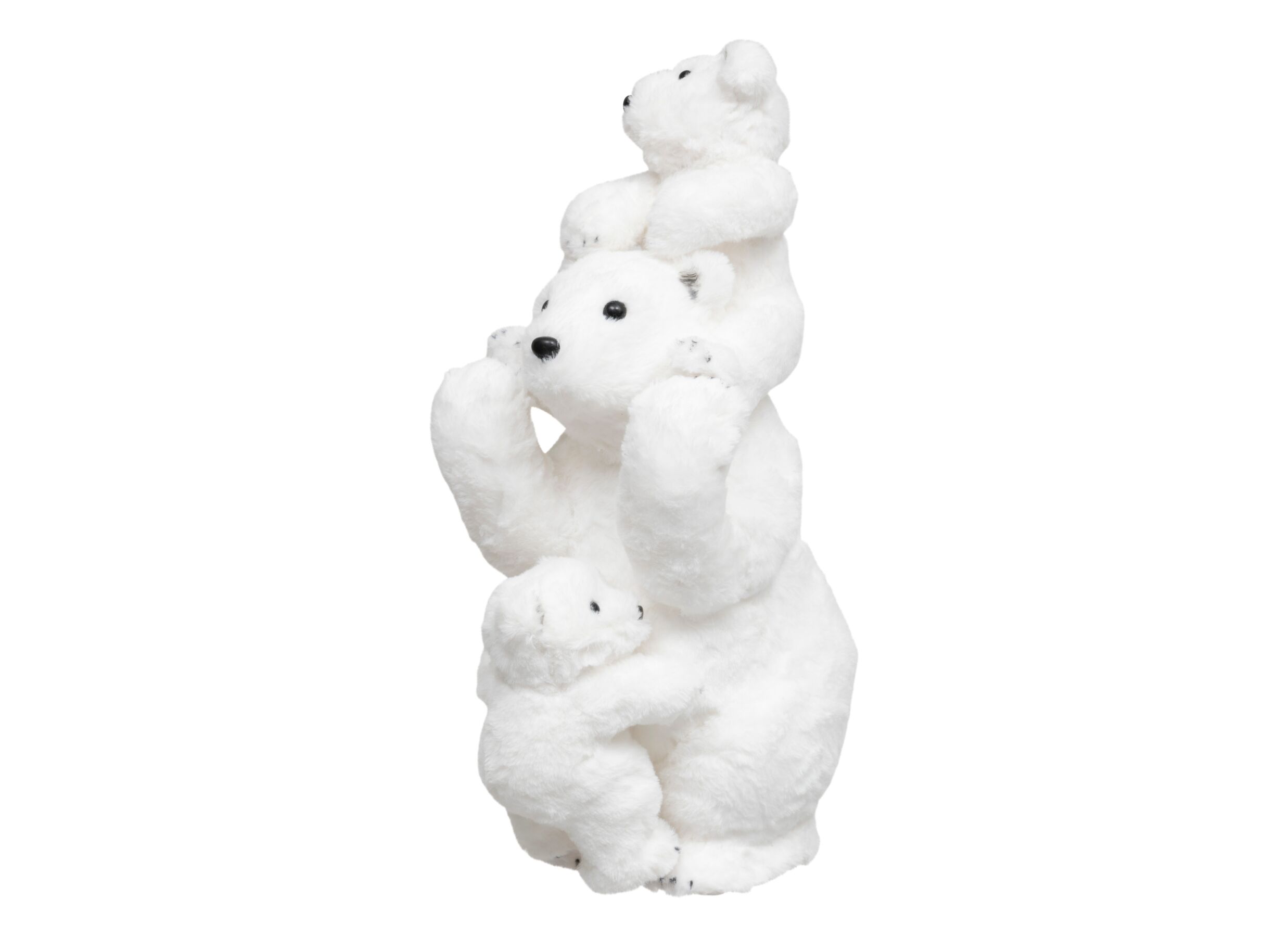 Kerstdecoratie Ijsbeer H52cm - kunststof - wit - Décoration de Noël Ours Polaire H52cm - plastique - blanc