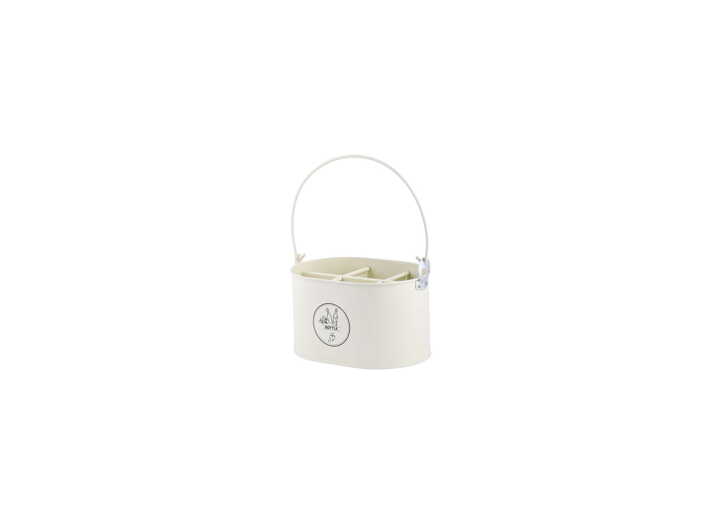 Flessenkrat H17 - Caisse à bouteilles H17,5cm acier crème