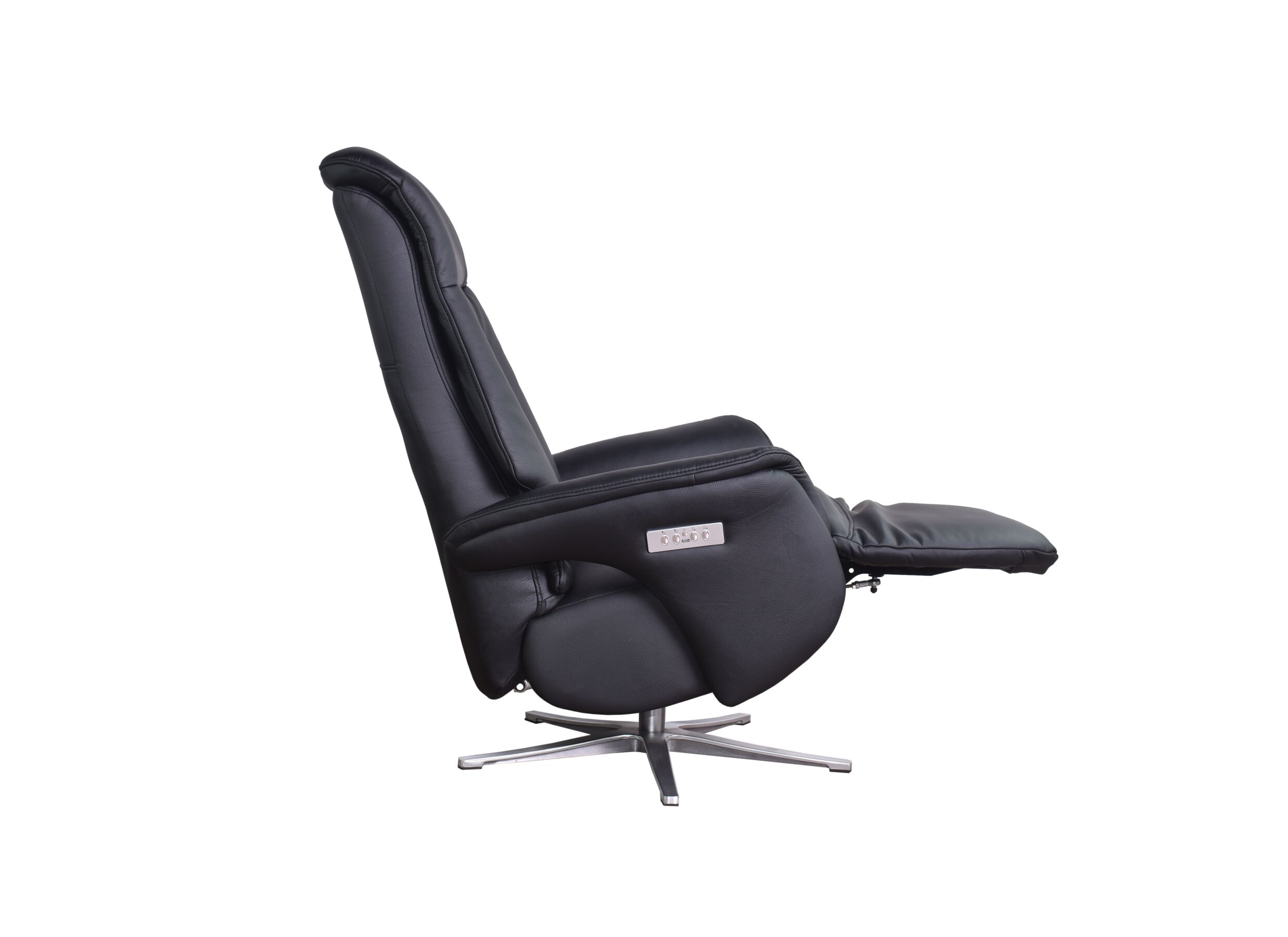 Relaxzetel Visione elektrisch - lederlook - zwart
